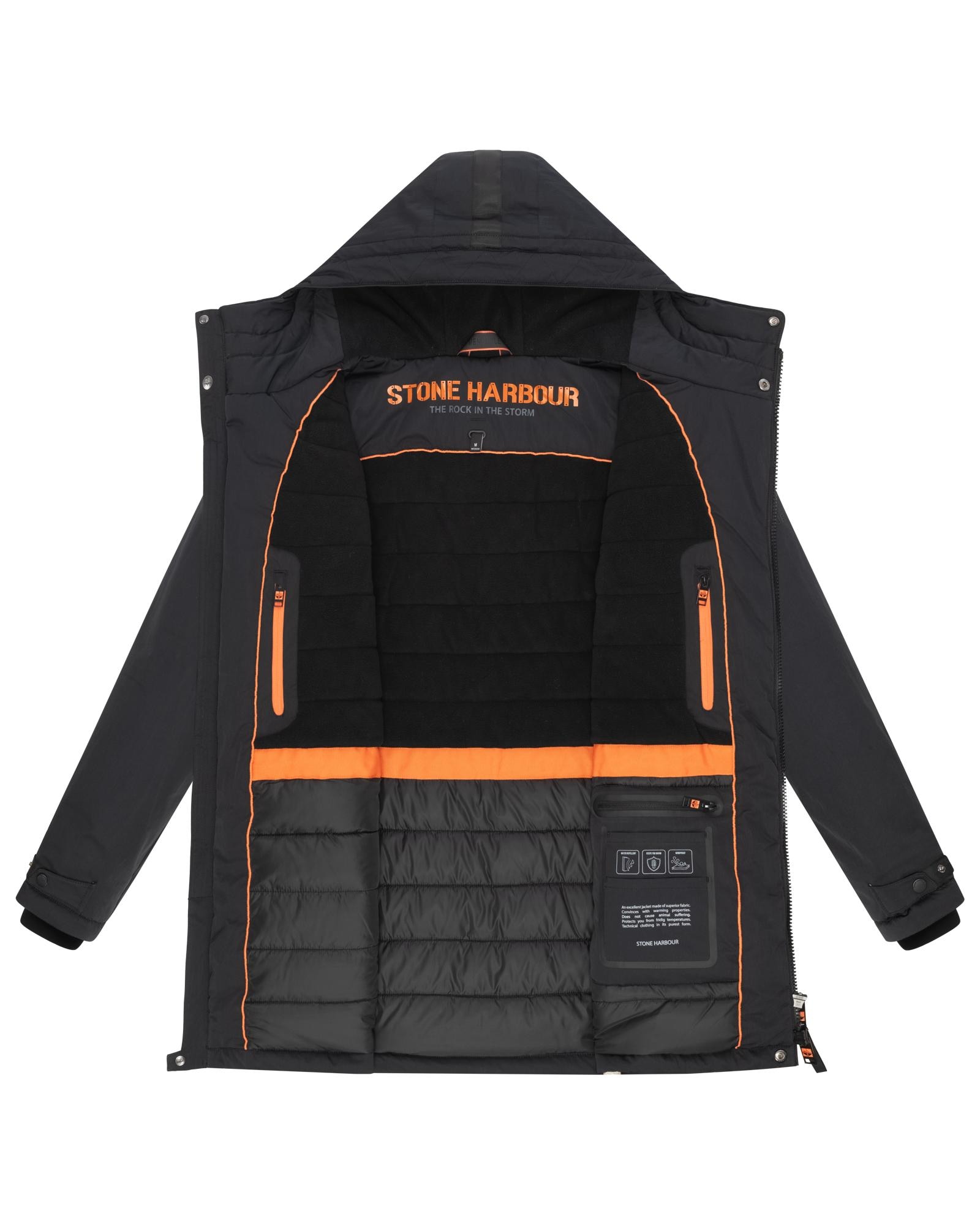 Stone Harbour Wintermantel »Fintaan XX«, Winterparka mit großen Eingrifftaschen und Brusttasche
