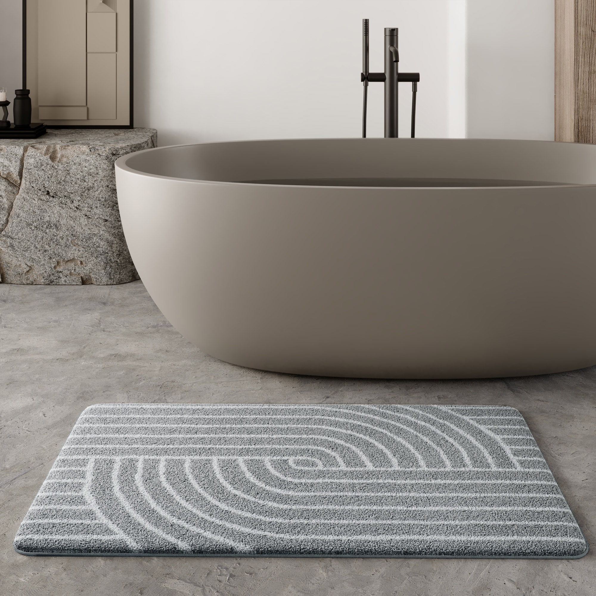Wecon home Basics Badematte "Hilda" Höhe 15 mm waschbar, rutschfest, strapa günstig online kaufen