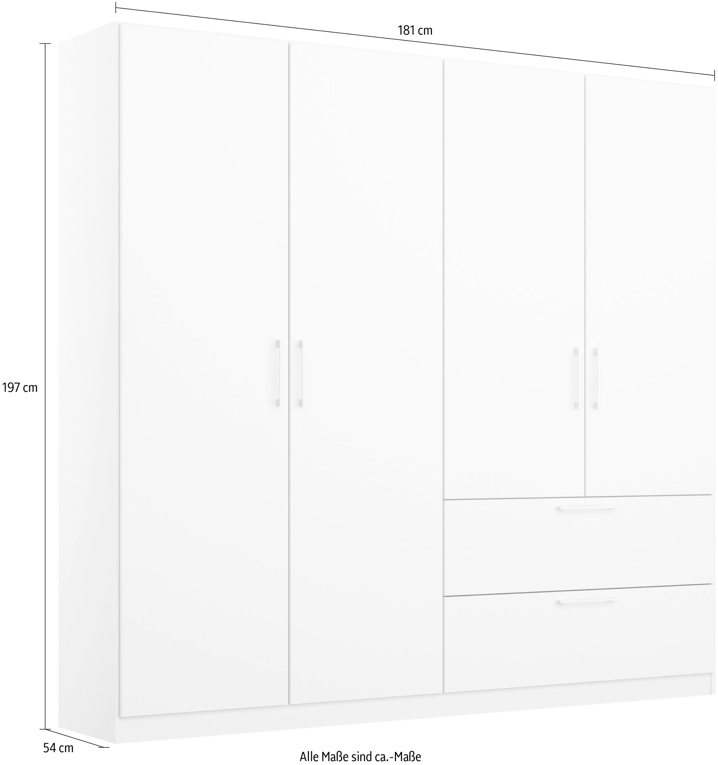 INOSIGN BY RAUCH Kleiderschrank »CHALLENGER«, Drehtürenschrank mit  geräumigen Schubladen MADE IN GERMANY