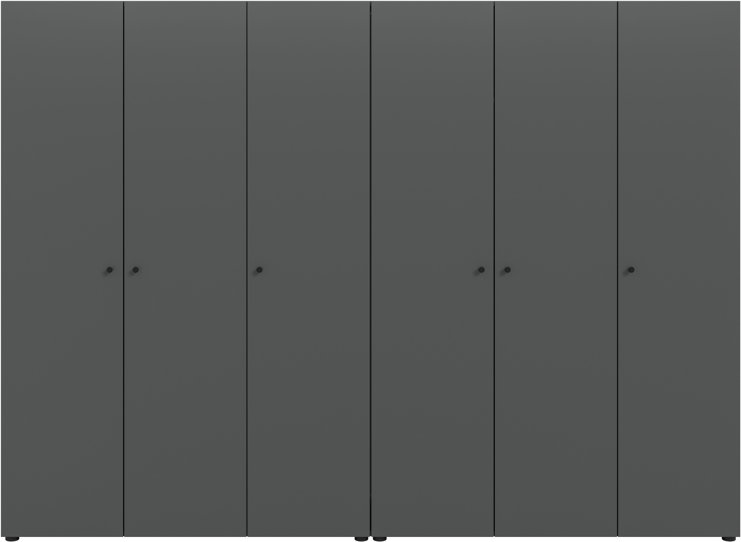 Home affaire Kleiderschrank »BILLINGS, TOPSELLER!, Schlafzimmerschrank, Schrank, Garderobenschrank«, (OTTO BESTSELLER, Garderobe & Schlafzimmer), Breite 240cm, grau, 6-türig, inkl. 2 Kleiderstangen und 8 Ablageböden