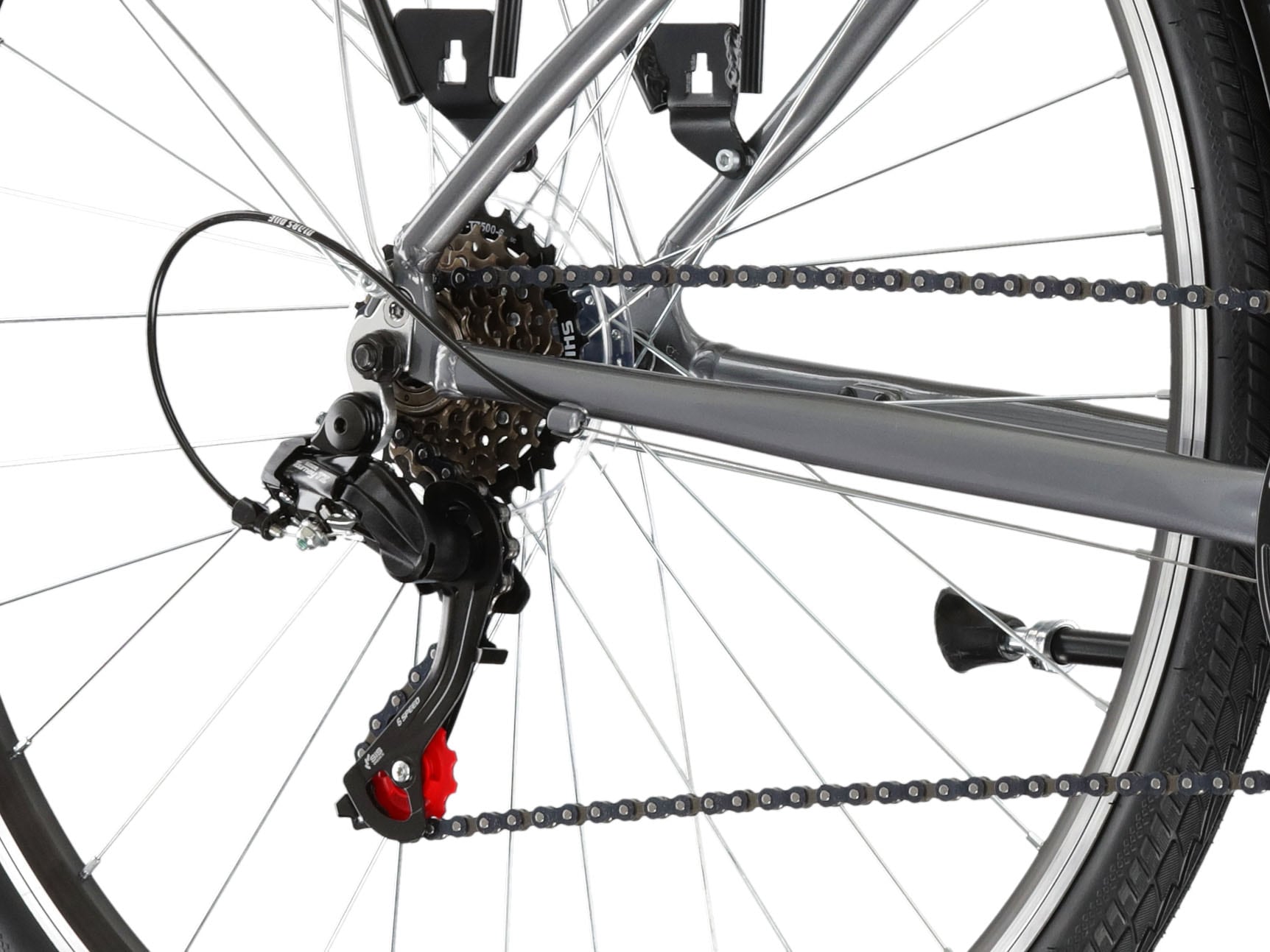Kross Cityrad »KROSS Citybike Sentio 1.0 grau 6 Gänge«, 6 Gang, Shimano, TOURNEY TZ500 Schaltwerk, Kettenschaltung
