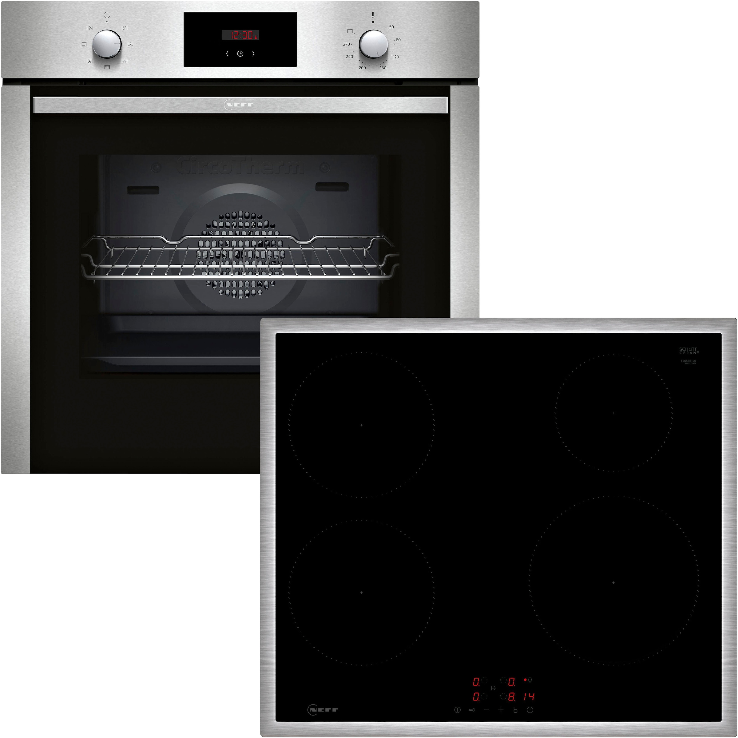 NEFF Backofen-Set N 30/N 50 "B1CCC0AN0", mit Teleskopauszug nachrüstbar