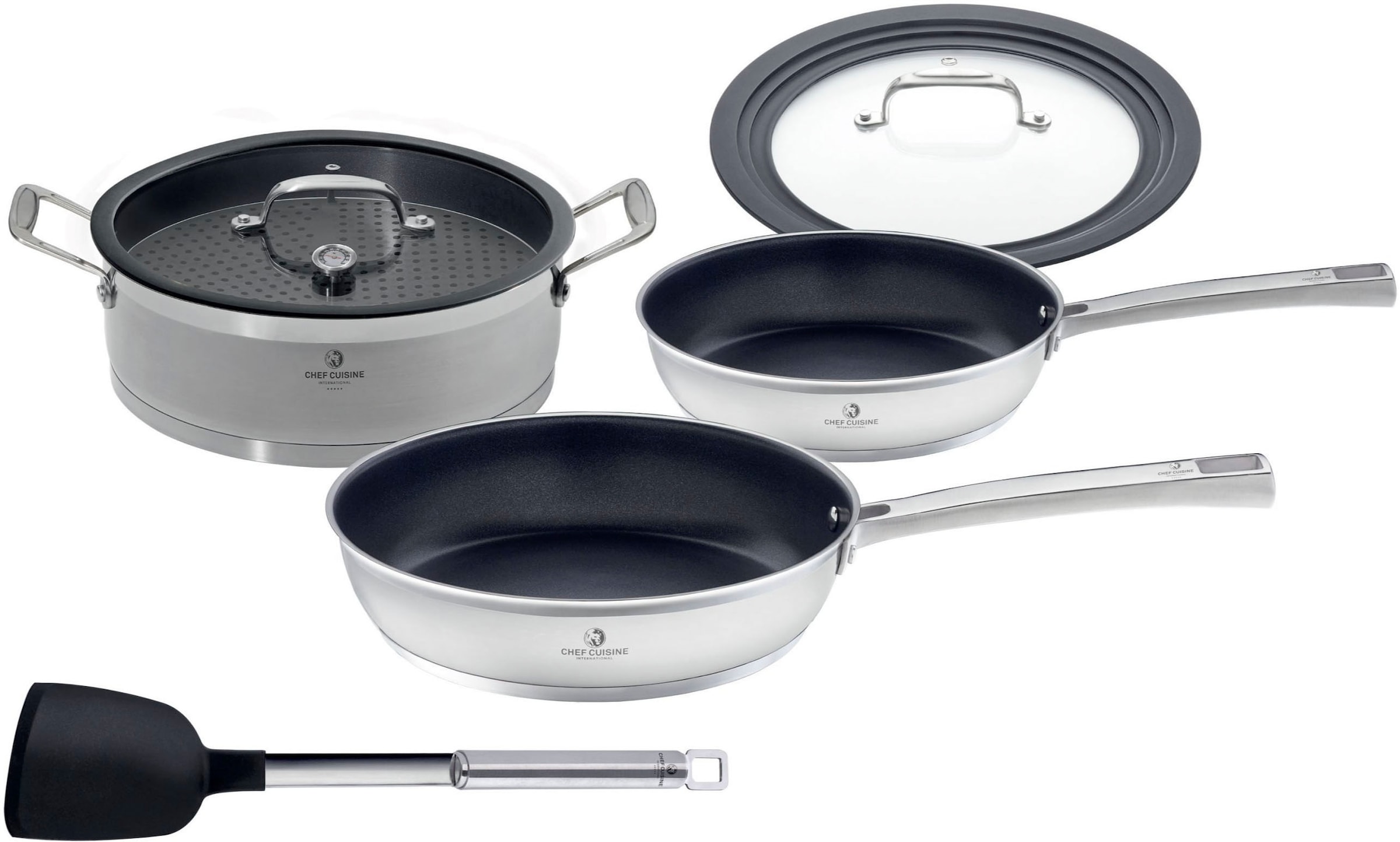 CHEF CUISINE 18/10, 5 tlg.), | Edelstahl BAUR Cuisine«, Induktion »Chef Pfannen-Set International (Set,