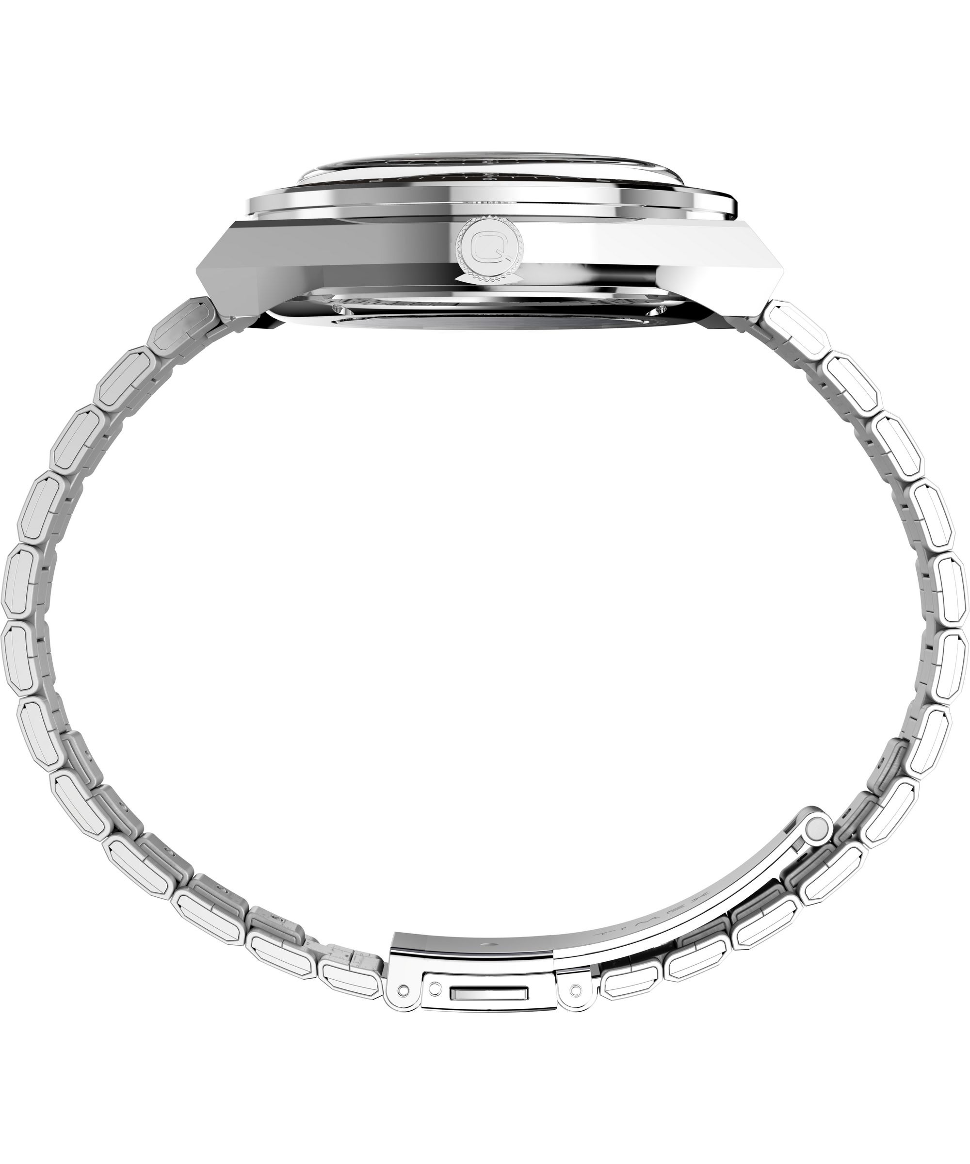 Timex Quarzuhr »Q Timex Vintage Inspired NASA« Armbanduhr, Herrenuhr, Edelstahlarmband, analog, Wochentag, Tag