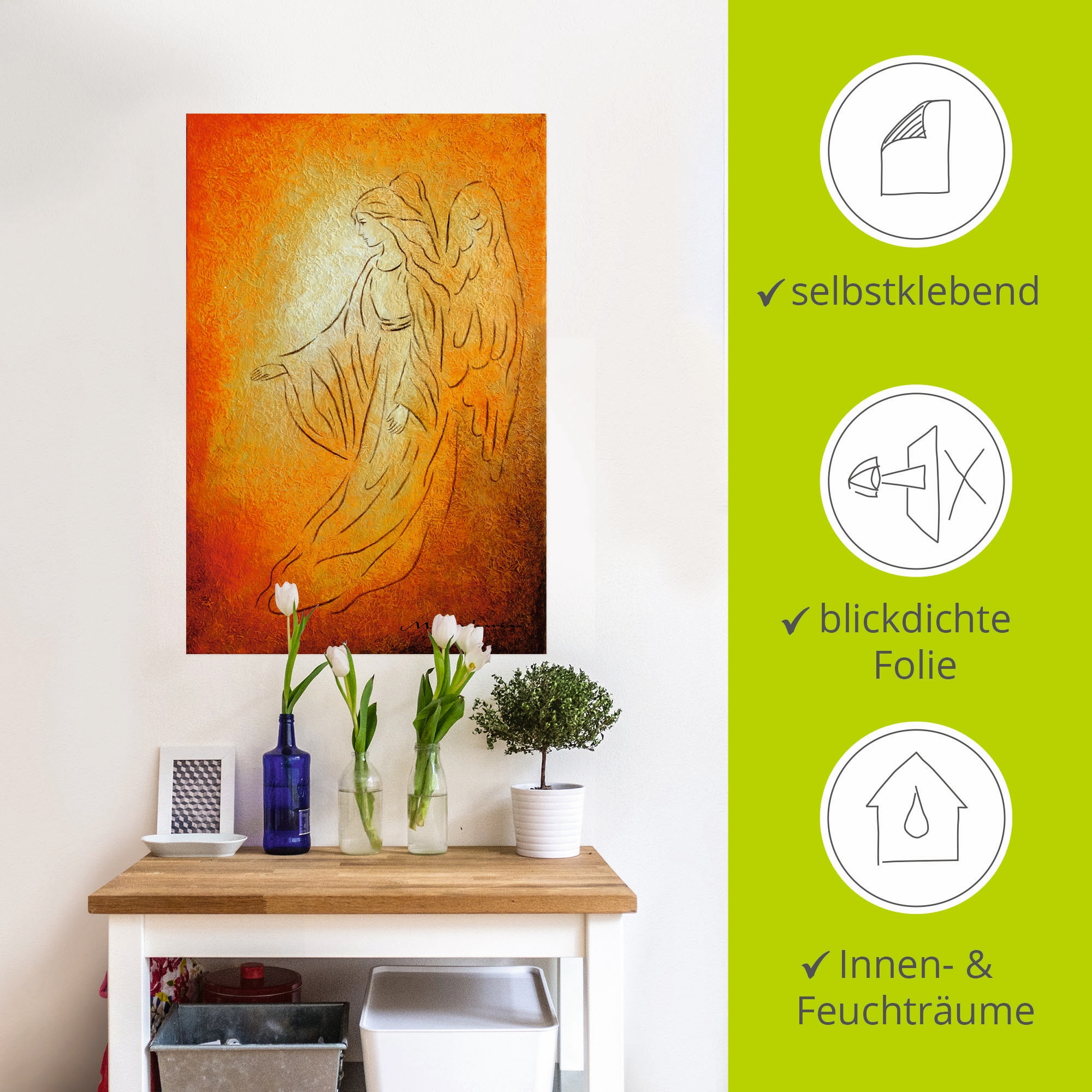 Artland Wandbild »Engel der Heilung - Engelkunst«, Religion, (1 St.), als Alubild, Outdoorbild, Leinwandbild, Poster, Wandaufkleber