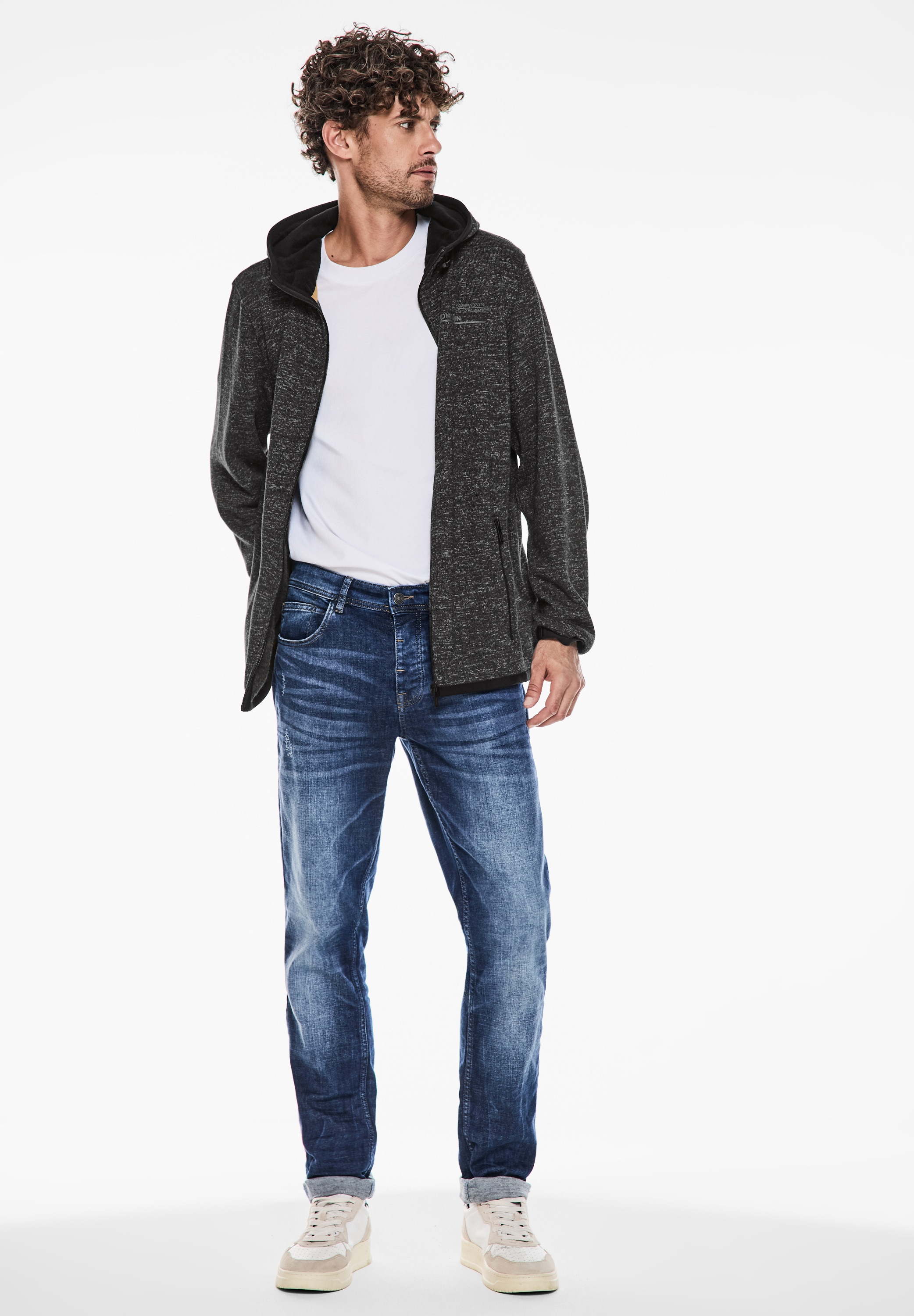 STREET ONE MEN Sweatjacke, mit Zipper