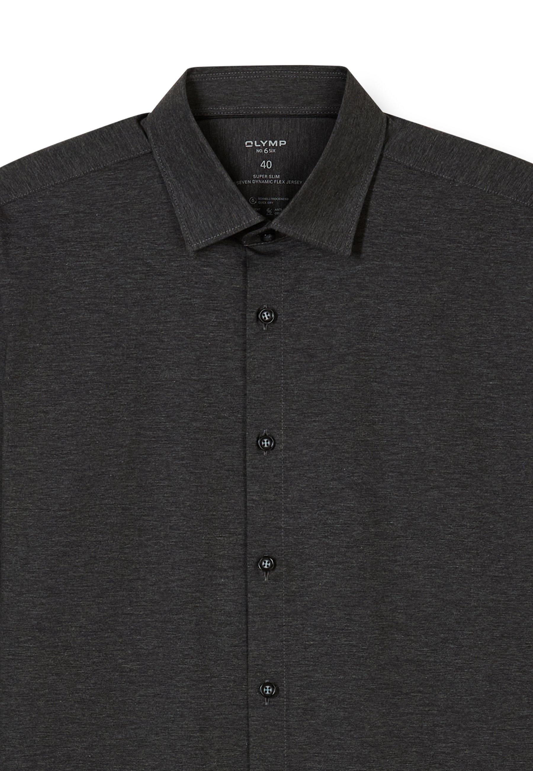 OLYMP No. Six 24/Seven Shirt Anthracite 41 2