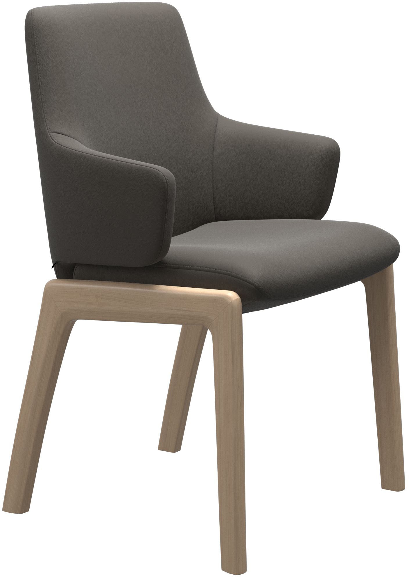 Stressless® Polsterstuhl »Laurel«, Leder PALOMA, Low Back mit Armlehne, Größe L, mit abgerundeten Beinen in Eiche natur