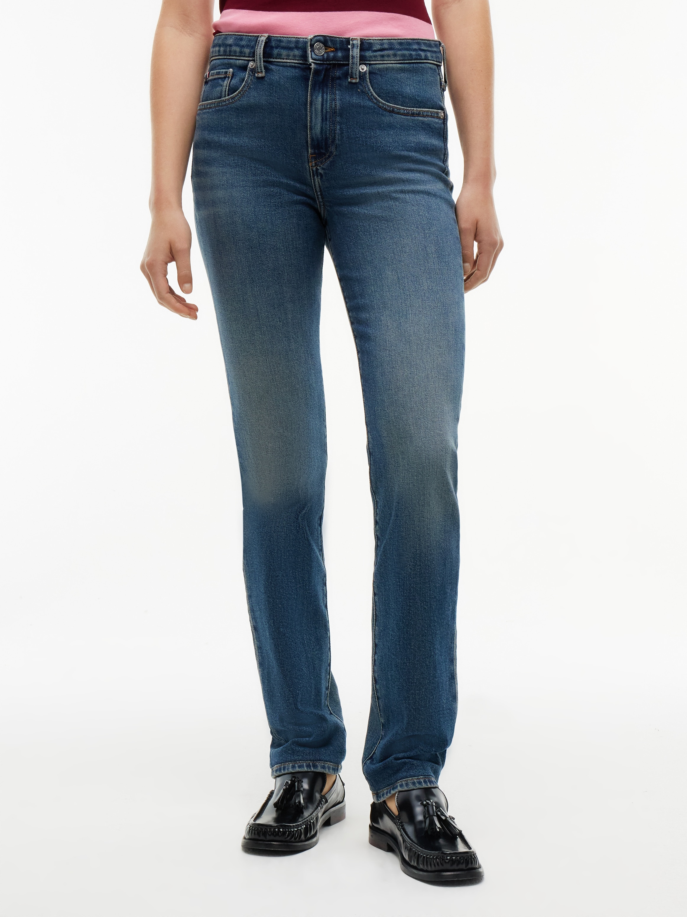 Tommy Hilfiger Slim-fit-Jeans "HARLOW MID RISE SLIM ESSENTIAL" Baumwollmischung, slim fit, mid waist