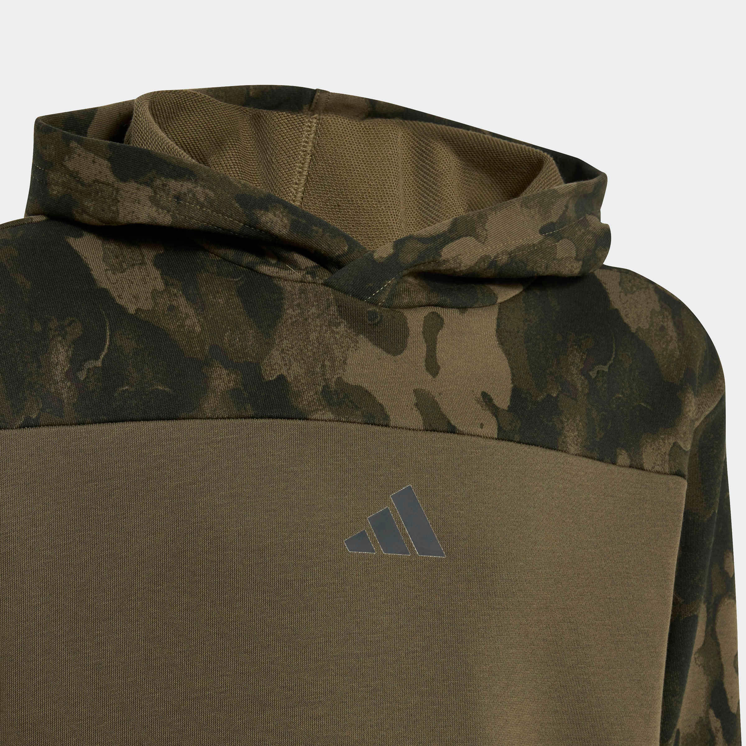 adidas Sportswear Kapuzensweatshirt »SEASONAL ESSENTIALS KIDS HOODIE, CAMOUFLAGE, FRENCH TERRY«, für Kinder, mit Rundhalsausschnitt, ohne Verschluss, in normaler Länge
