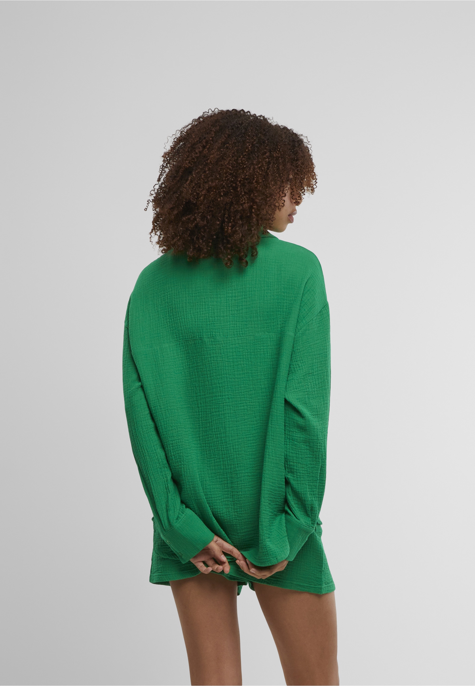 URBAN CLASSICS Klassische Bluse »Urban Classics Ladies Oversized Musselin Blouse«