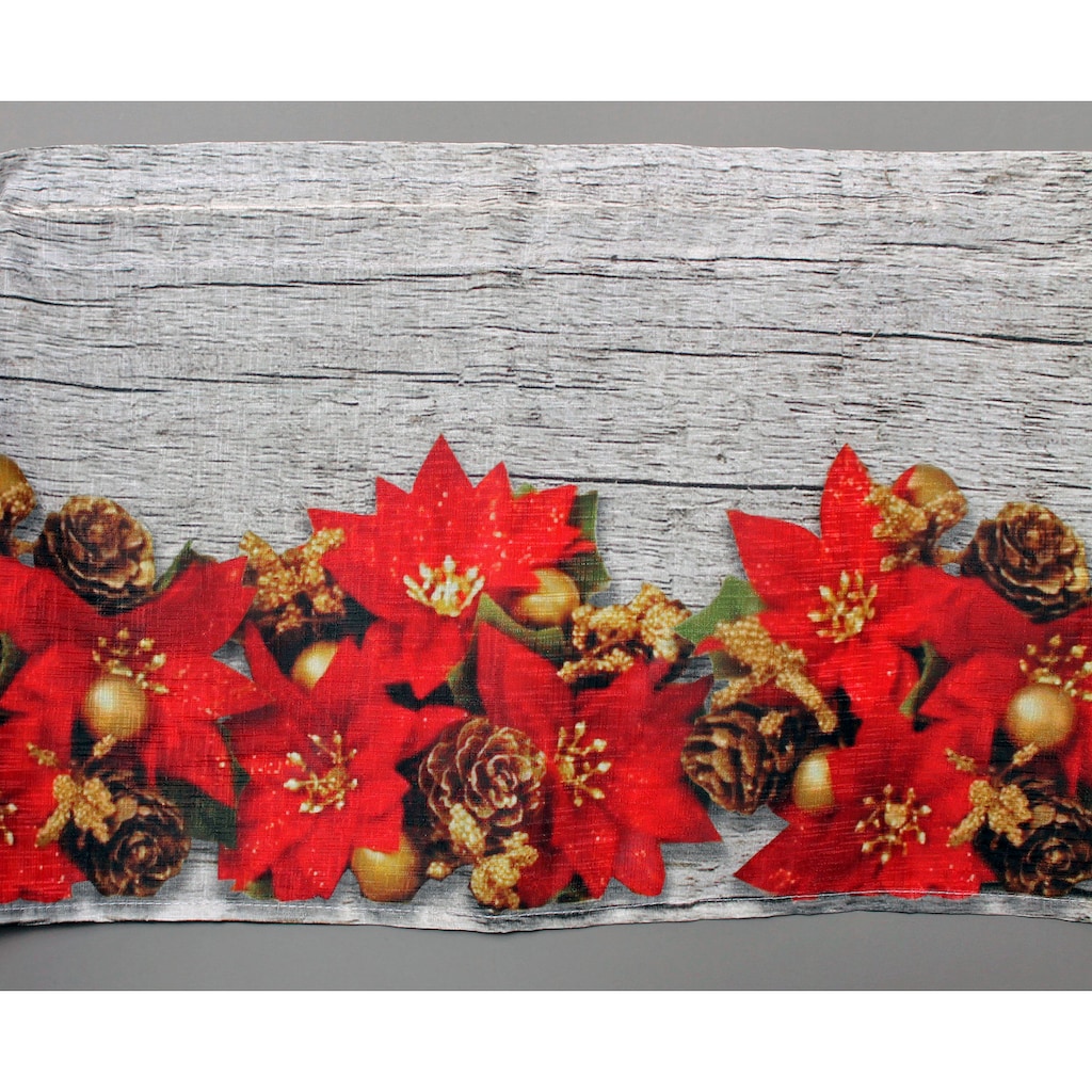 HOSSNER - ART OF HOME DECO Querbehang »Weihnachtsstern«, (1 St.)