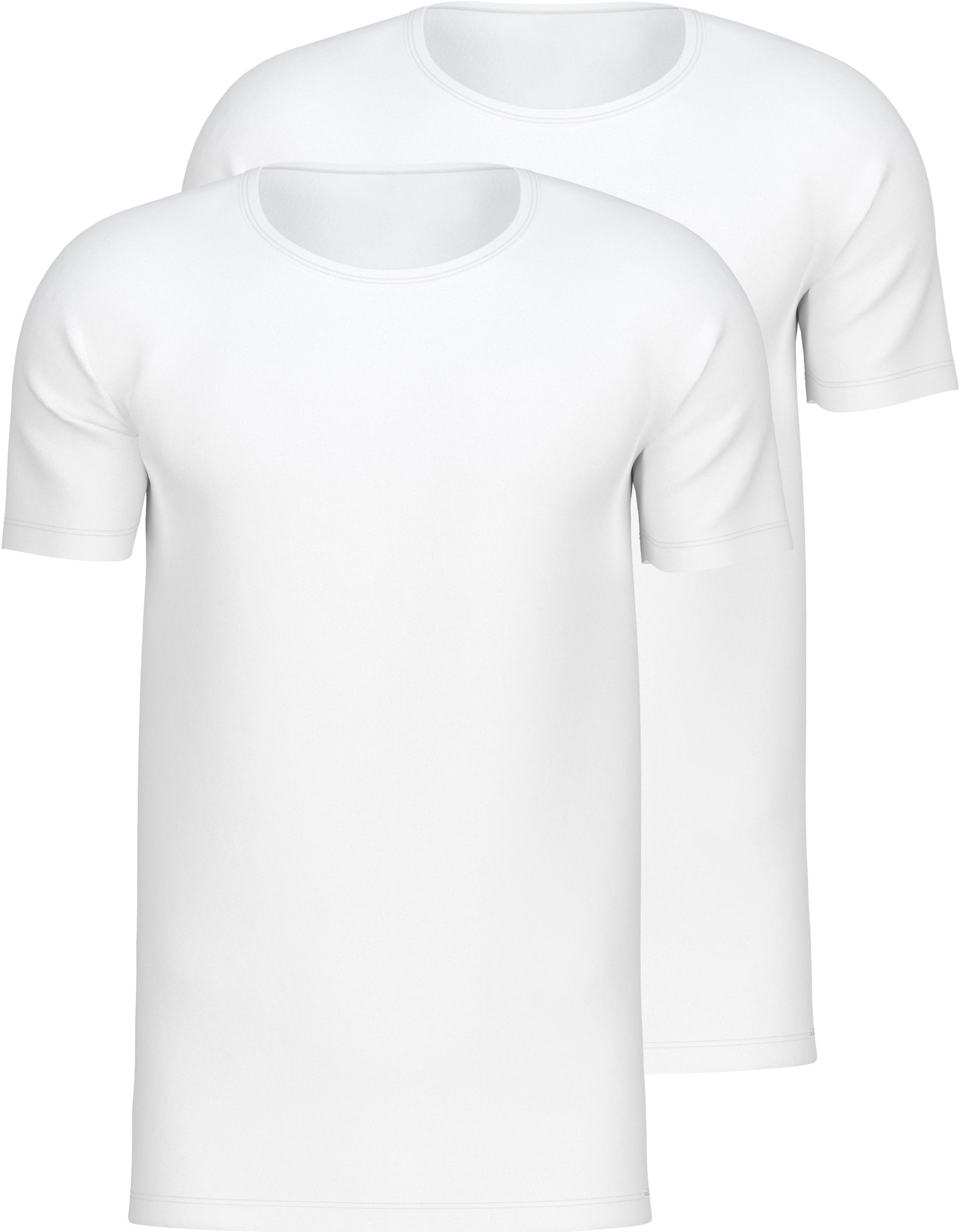 CALIDA T-Shirt »Natural Benefit«, (2er Pack), mit Rundhals-Ausschnitt, perfekte Passform