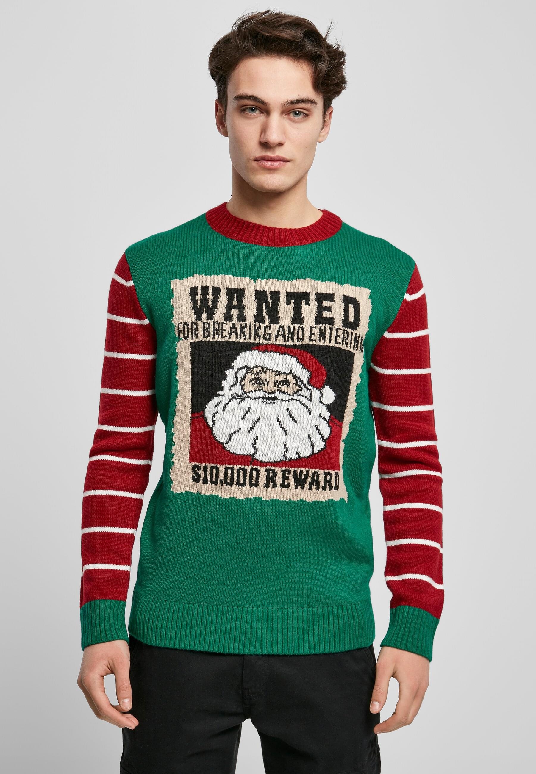 URBAN CLASSICS Rundhalspullover »Urban Classics Herren Wanted Christmas Sweater«, (1 tlg.)