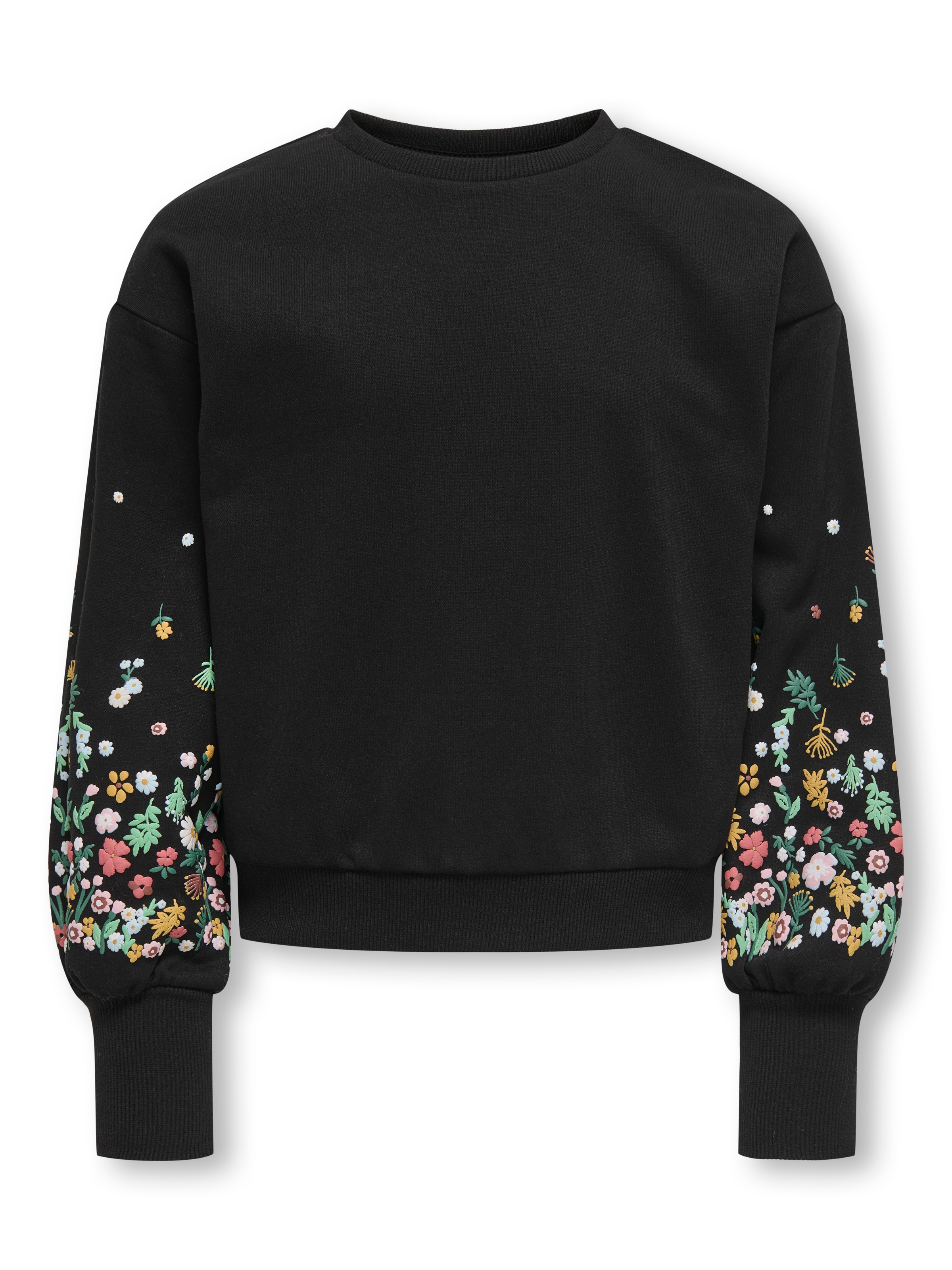KIDS ONLY Sweatshirt »KOGBROOKE L/S O-NECK FLOWER SWT NOOS«, Baumwollmischung, regular fit
