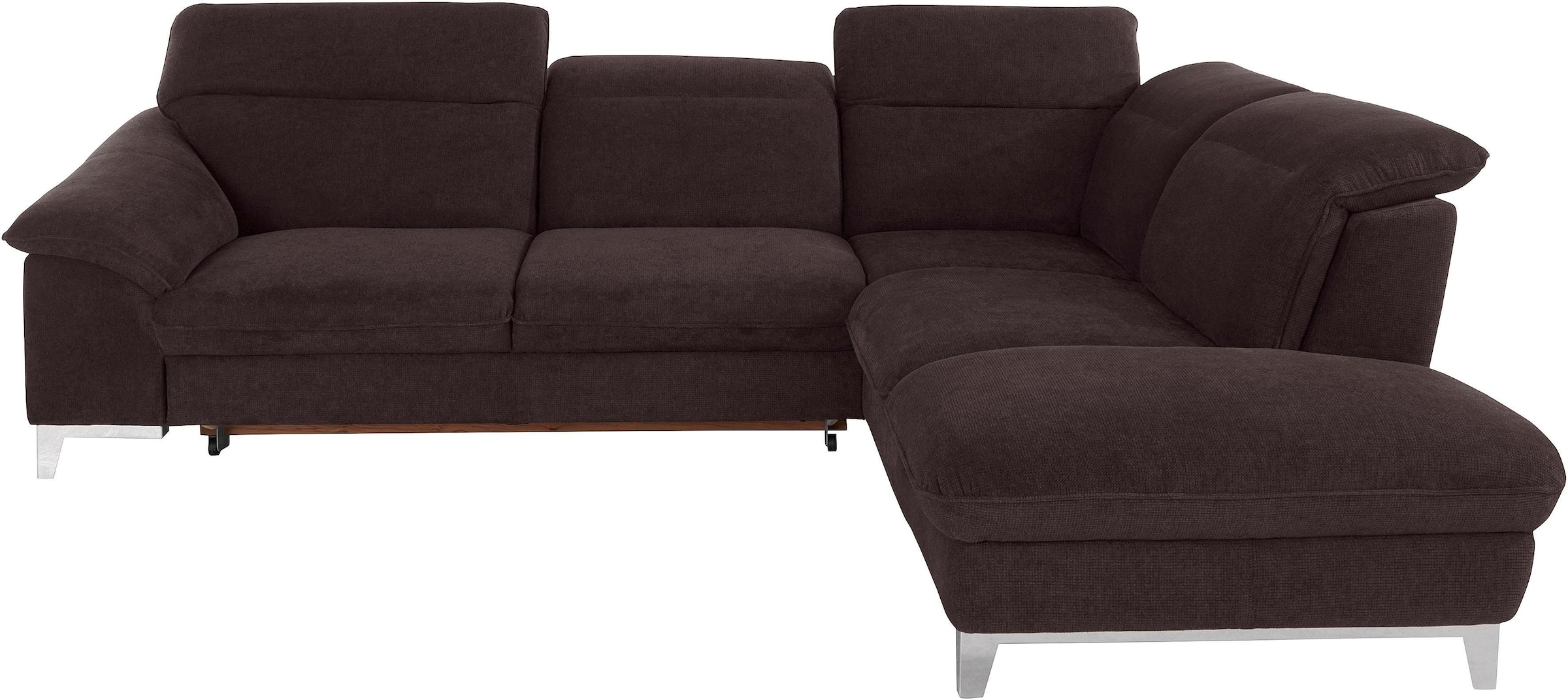 COTTA Polstergarnitur »Teresa L-Form« Set,  Set bestehend aus: Ecksofa mit Kopfteilverstellung & Hocker