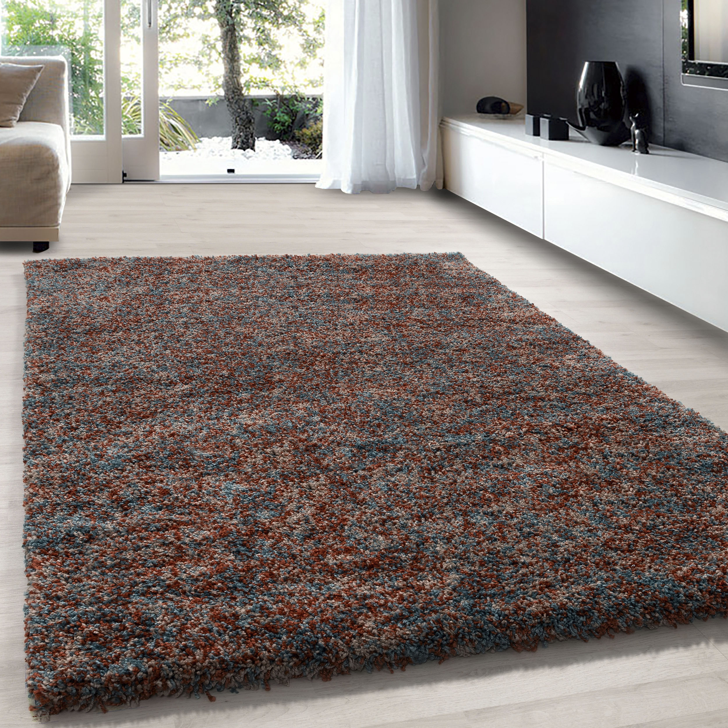 Ayyildiz Teppiche Hochflor-Teppich "Enjoy Shaggy,auch als Läufer und in Rund" rechteckig 50 mm Höhe Shaggy, Langflor, meliert, Wohnzimmer, Schlafzimmer