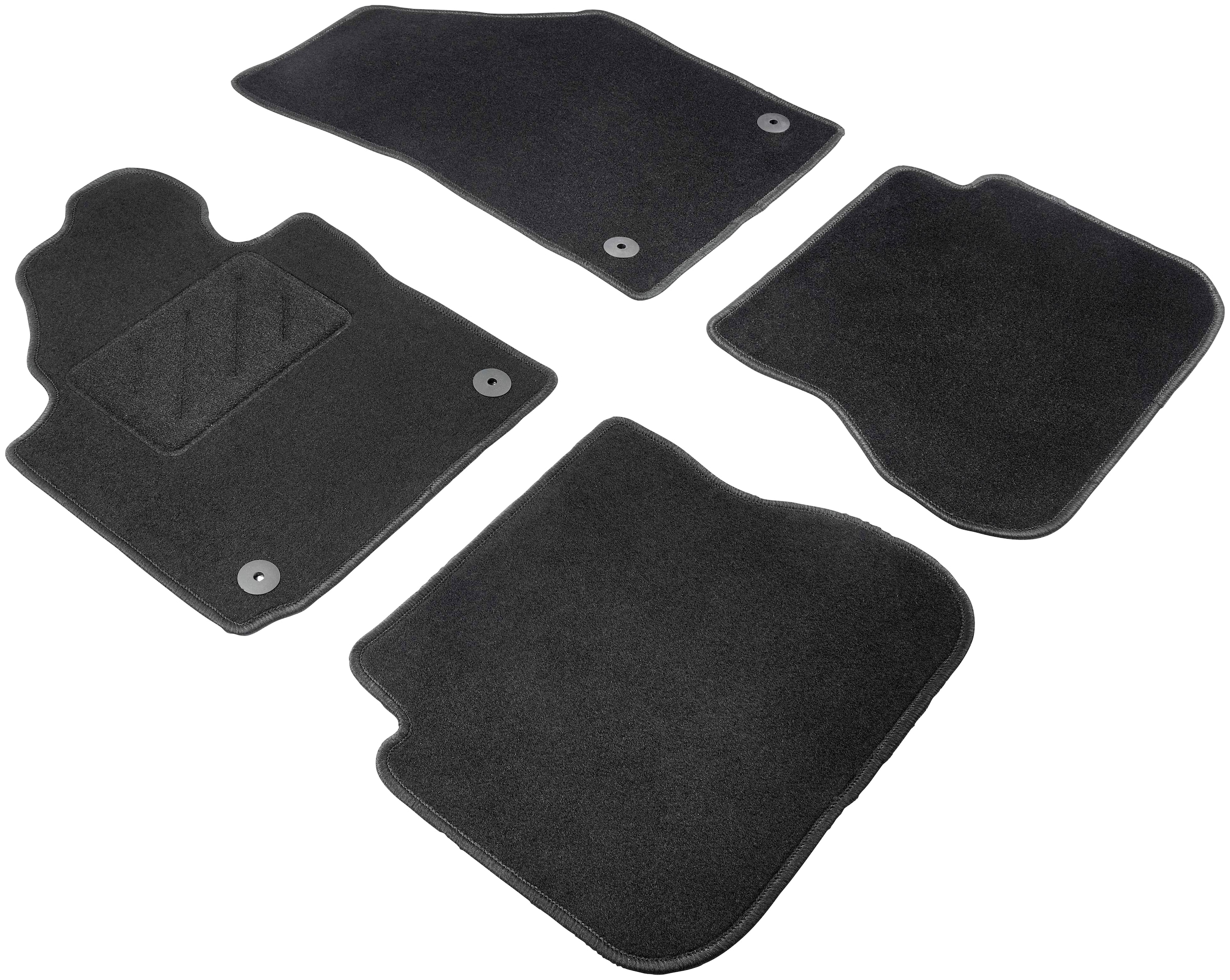 WALSER Passform-Fußmatten »Standard«, (4 III, bestellen BAUR Caddy rechts z.B. IV, Schiebetür VW für VW St.), Caddy 