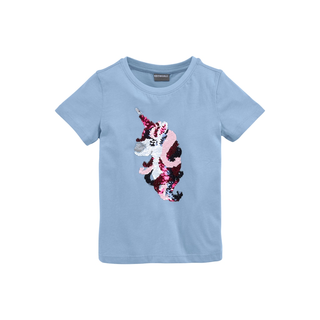 KIDSWORLD T-Shirt »EINHORN«, aus tollen WENDEPAILLETTEN