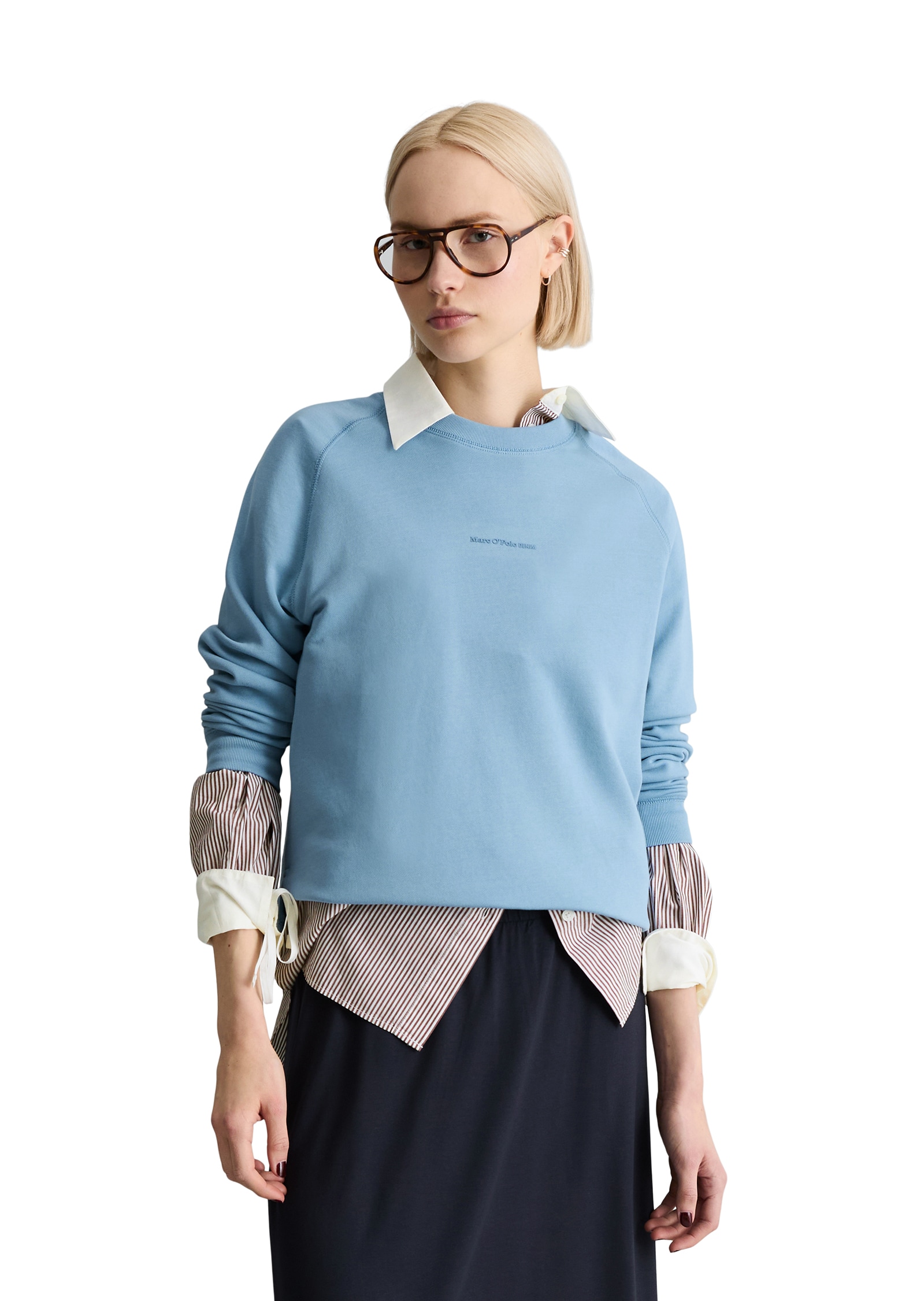 Marc OPolo DENIM Sweatshirt, relaxed fit, aus Organic Cotton, mit Schlitzen günstig online kaufen