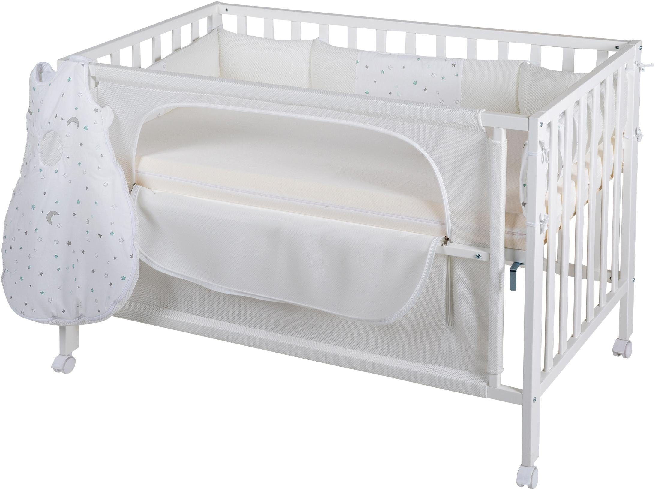 Babybett »Room Bed, safe asleep®, Sternenzauber weiß«, (4 tlg.)