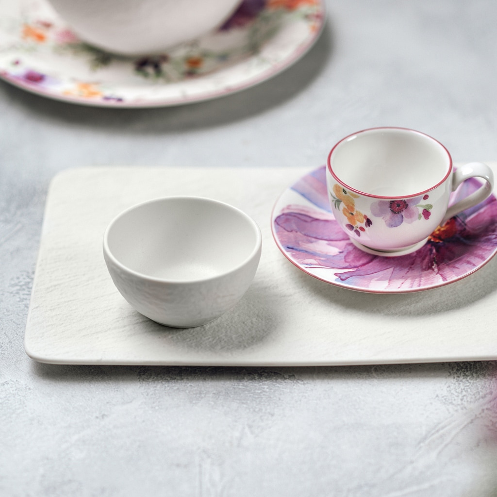 Villeroy & Boch Servierplatte »Multifunktionsteller quadratisch Manufacture Rock Blanc 28 x 17 cm weiß«