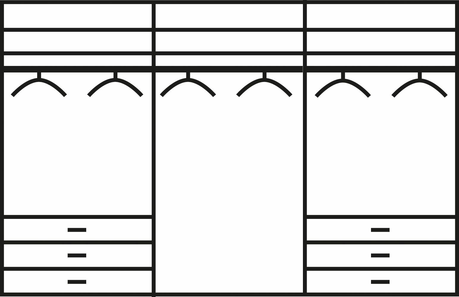 WIEMANN Schwebetürenschrank »Malibu, stilvolles Design, Made in Germany«, mit Glasfront, in verschiedenen Breiten, Schubladen mit Selbsteinzug