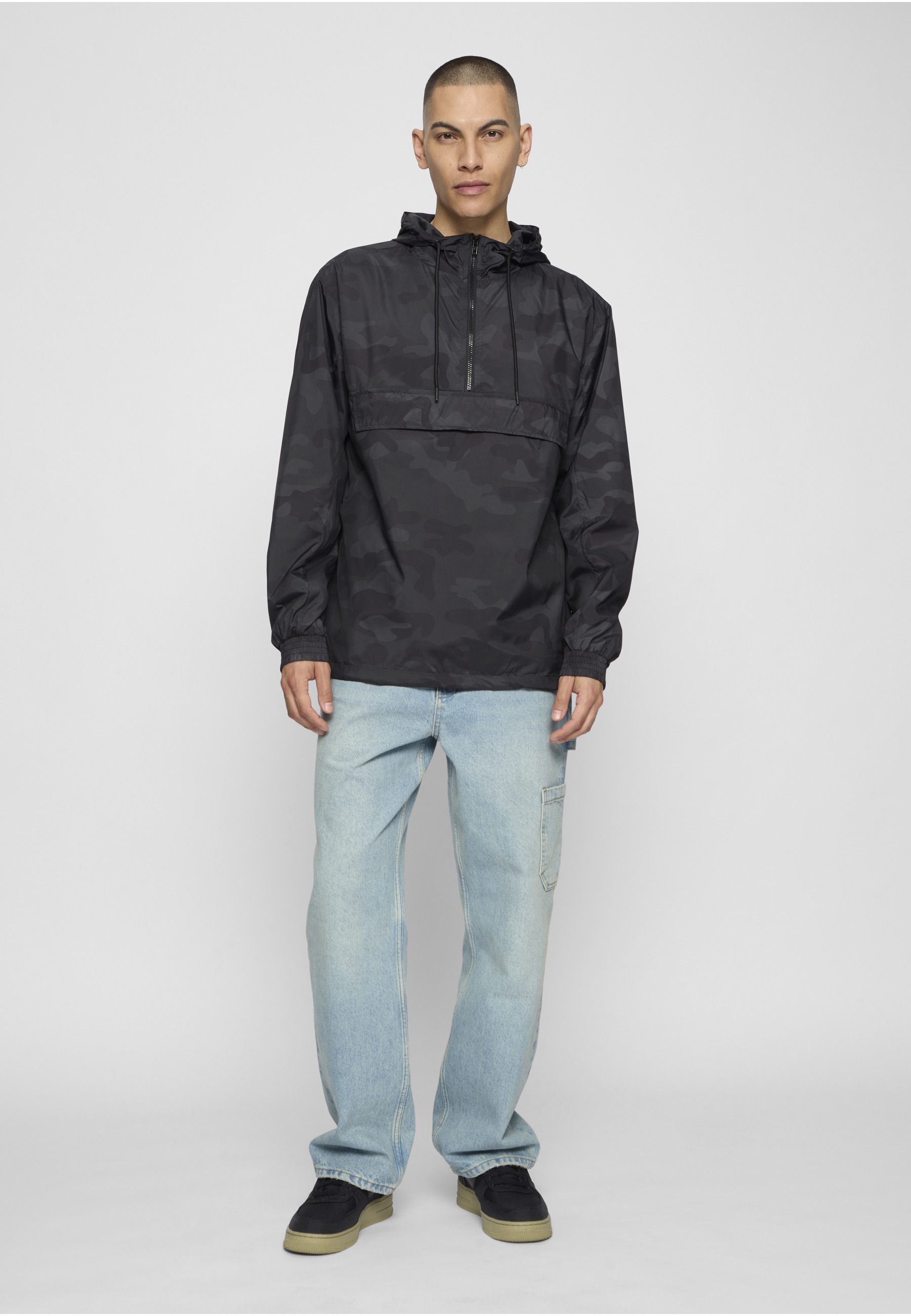 URBAN CLASSICS Anorak »Urban Classics Herren Camo Pull Over Windbreaker« 1 Stk. tlg. mit Kapuze