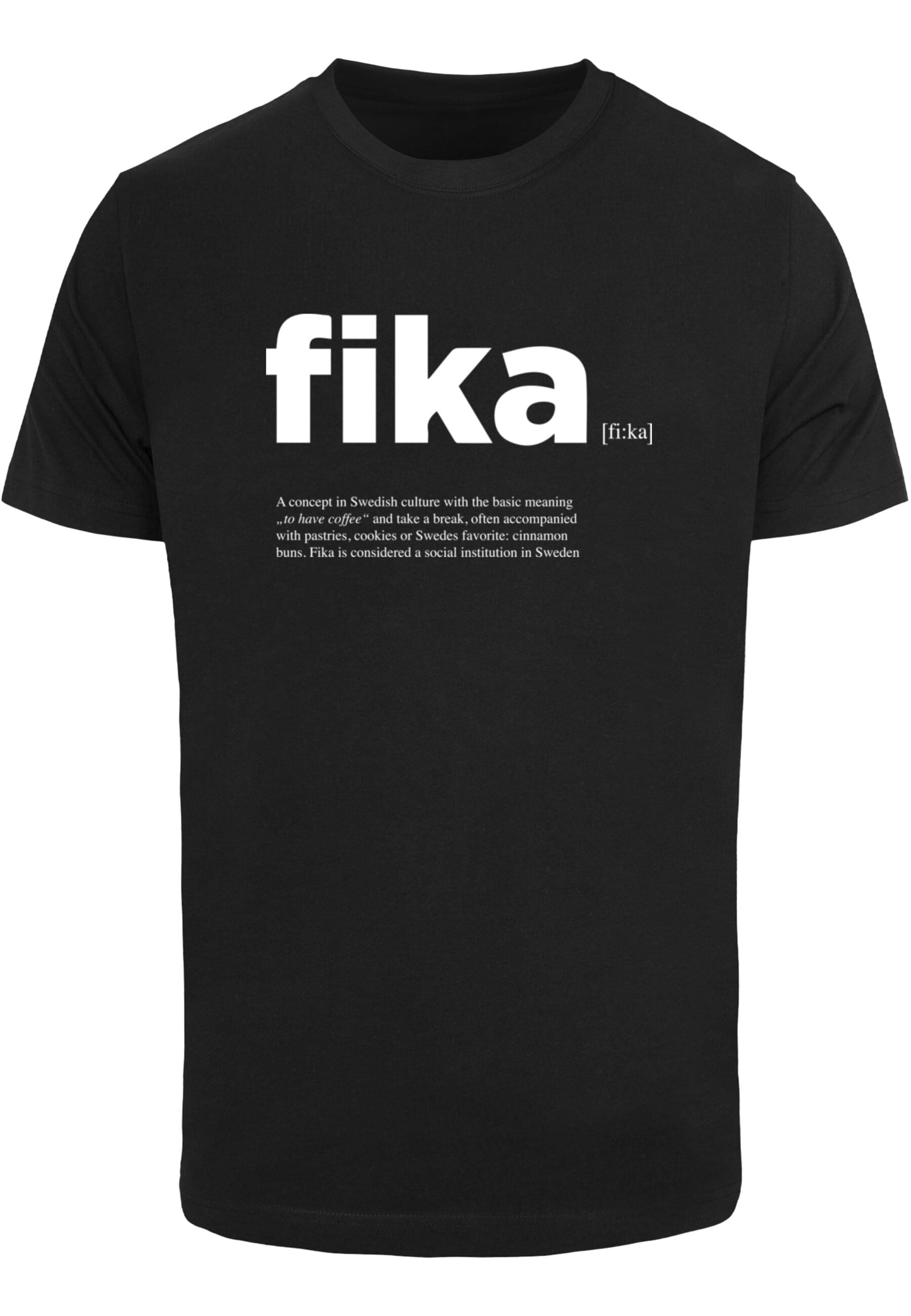 MisterTee Kurzarmshirt "MisterTee Herren Fika Definition Tee" günstig online kaufen