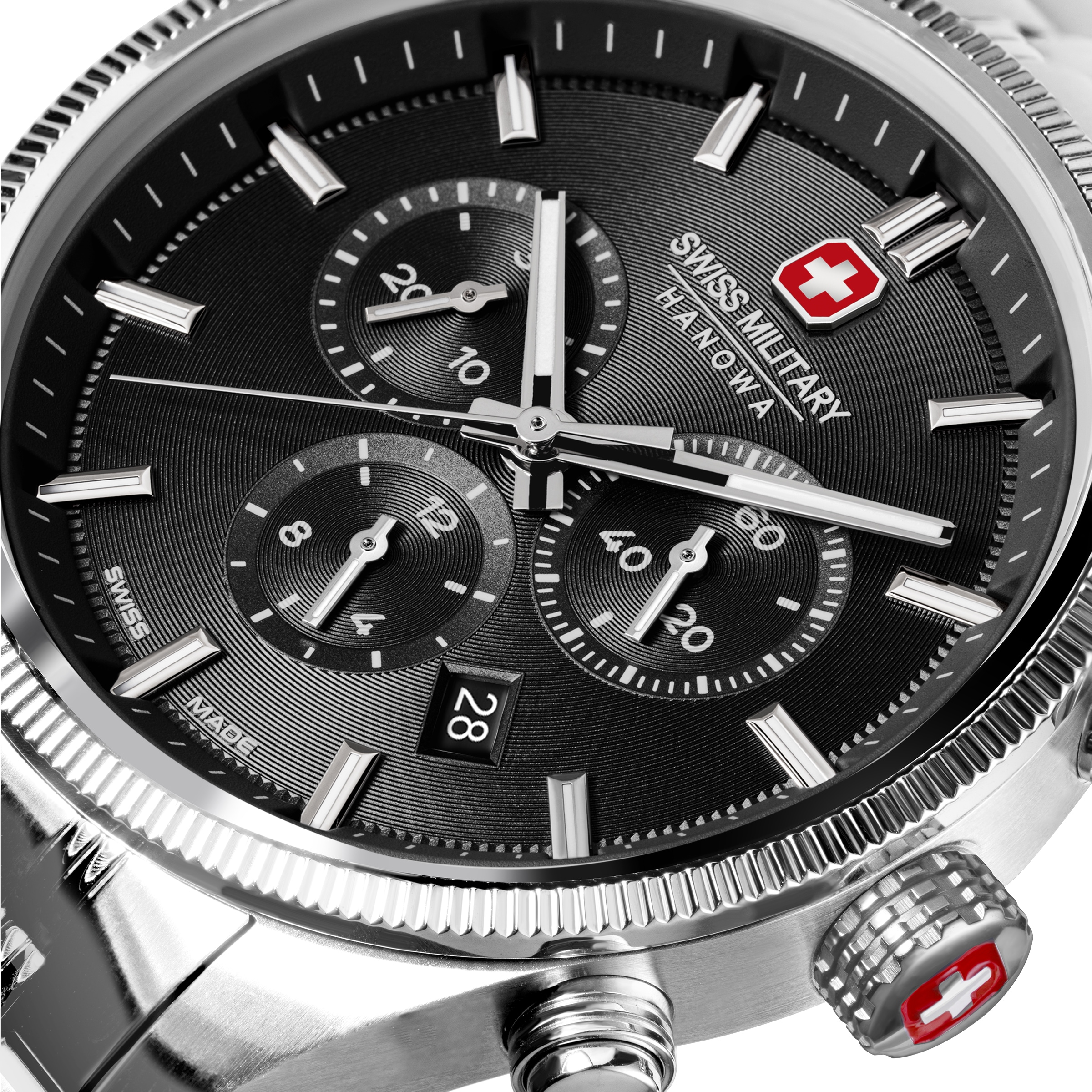Swiss Military Hanowa Chronograph »Airman First Class« Quarzuhr, Armbanduhr, Herrenuhr, Swiss Made, Edelstahlarmband, analog