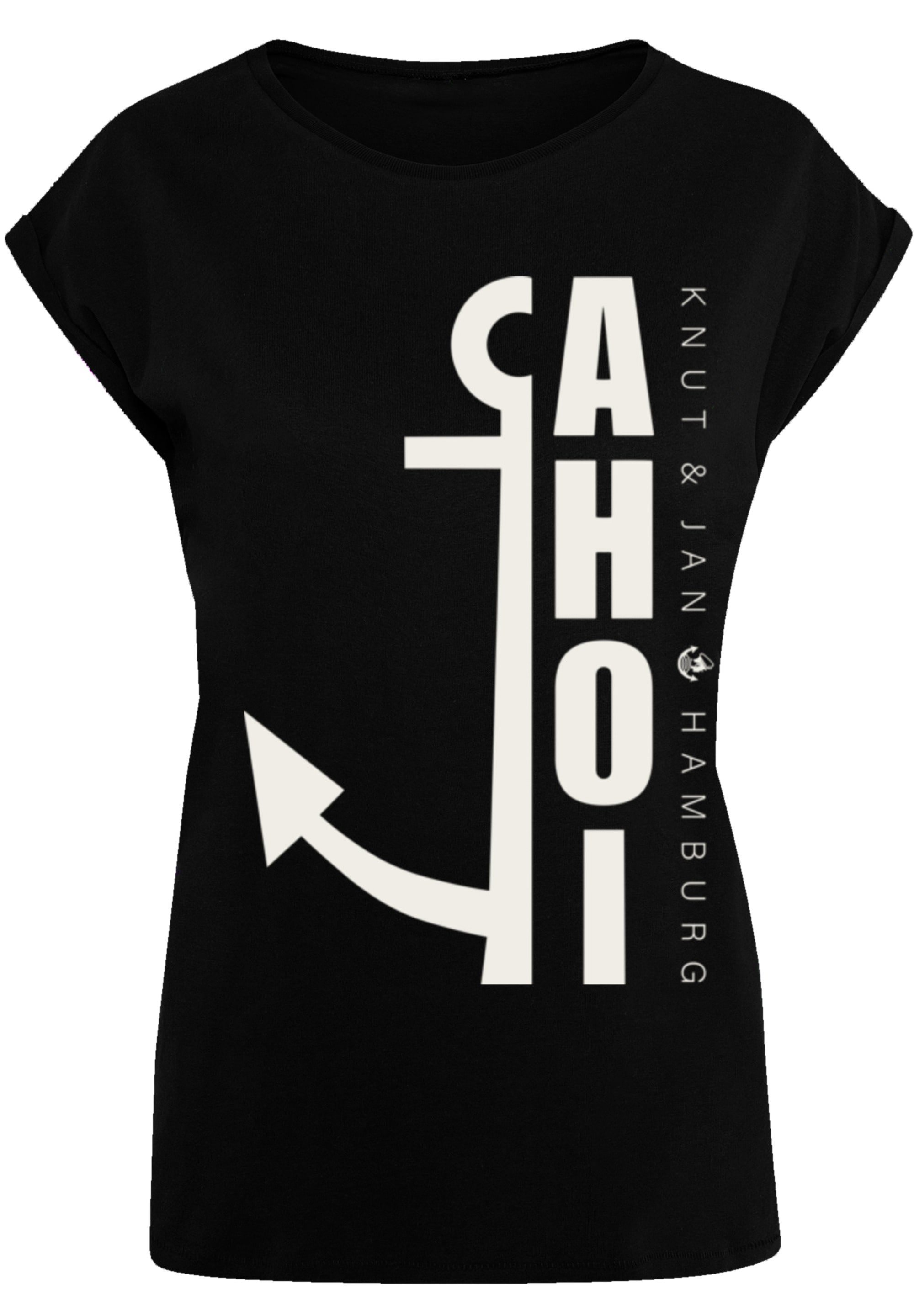 F4NT4STIC T-Shirt »Ahoi Anker Knut & Jan Hamburg«, Print