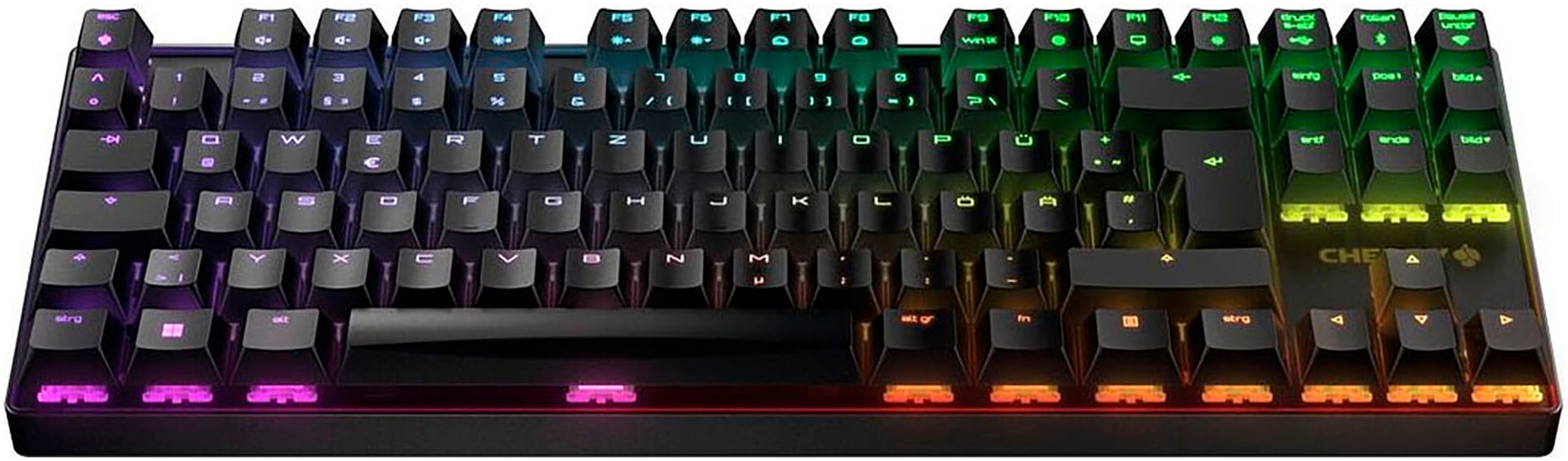 Cherry Gaming-Tastatur »MX 8.2 TKL Wireless«, (Fn-Tasten-Gaming-Modus-Funktionstasten-ausklappbare Füße-verstellbare Füße-Lautstärkeregler-USB-Anschluss)