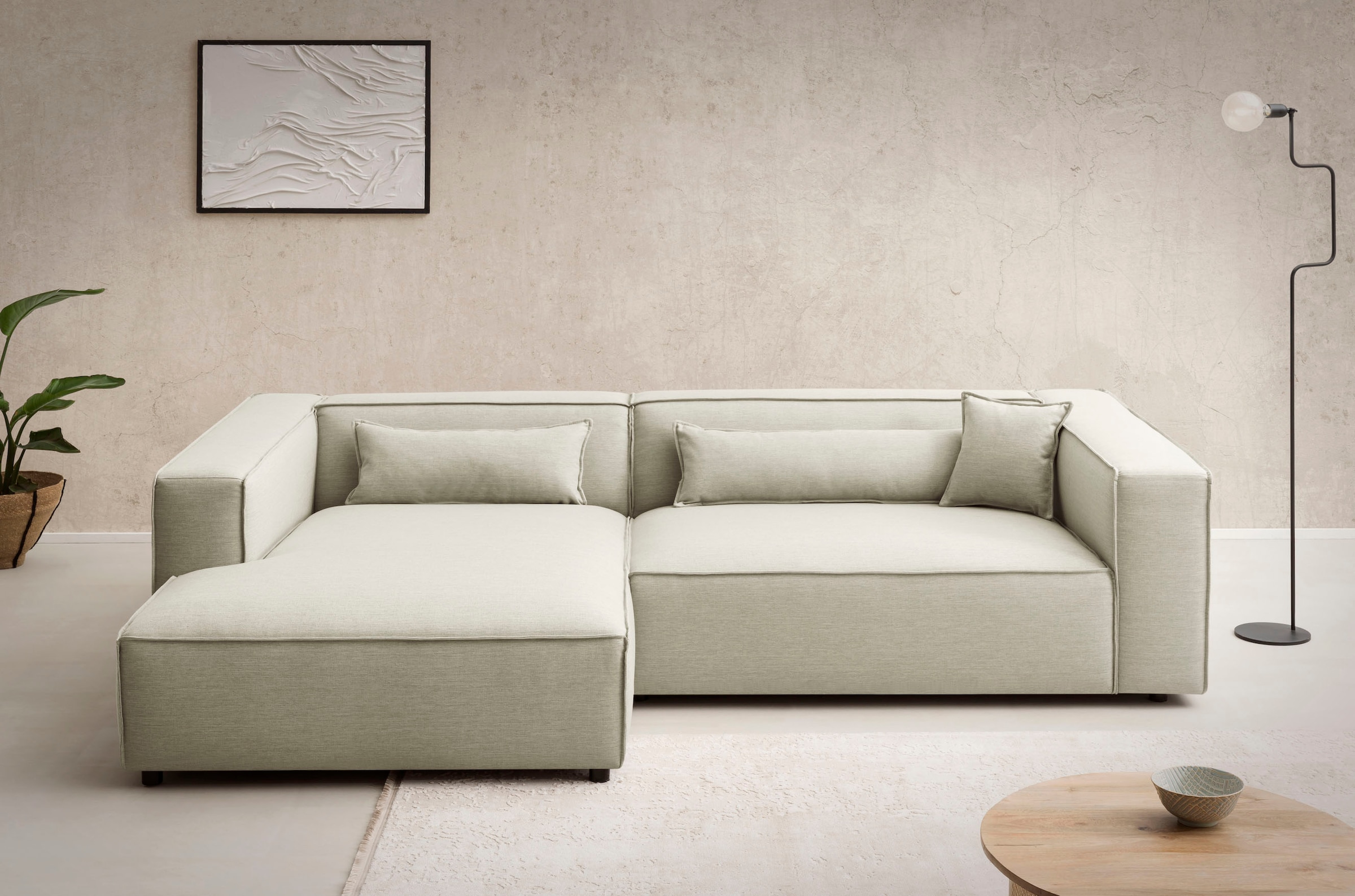 LeGer Home by Lena Gercke Ecksofa "PIARA XXL, Big-Sofa, Cord, Leinenoptik o günstig online kaufen