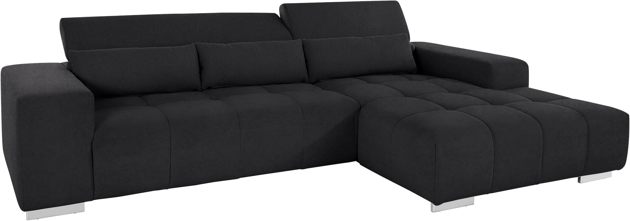 COTTA Ecksofa »Orion L-Form«, mit Kopfteilverstellung & 3 Nierenkissen