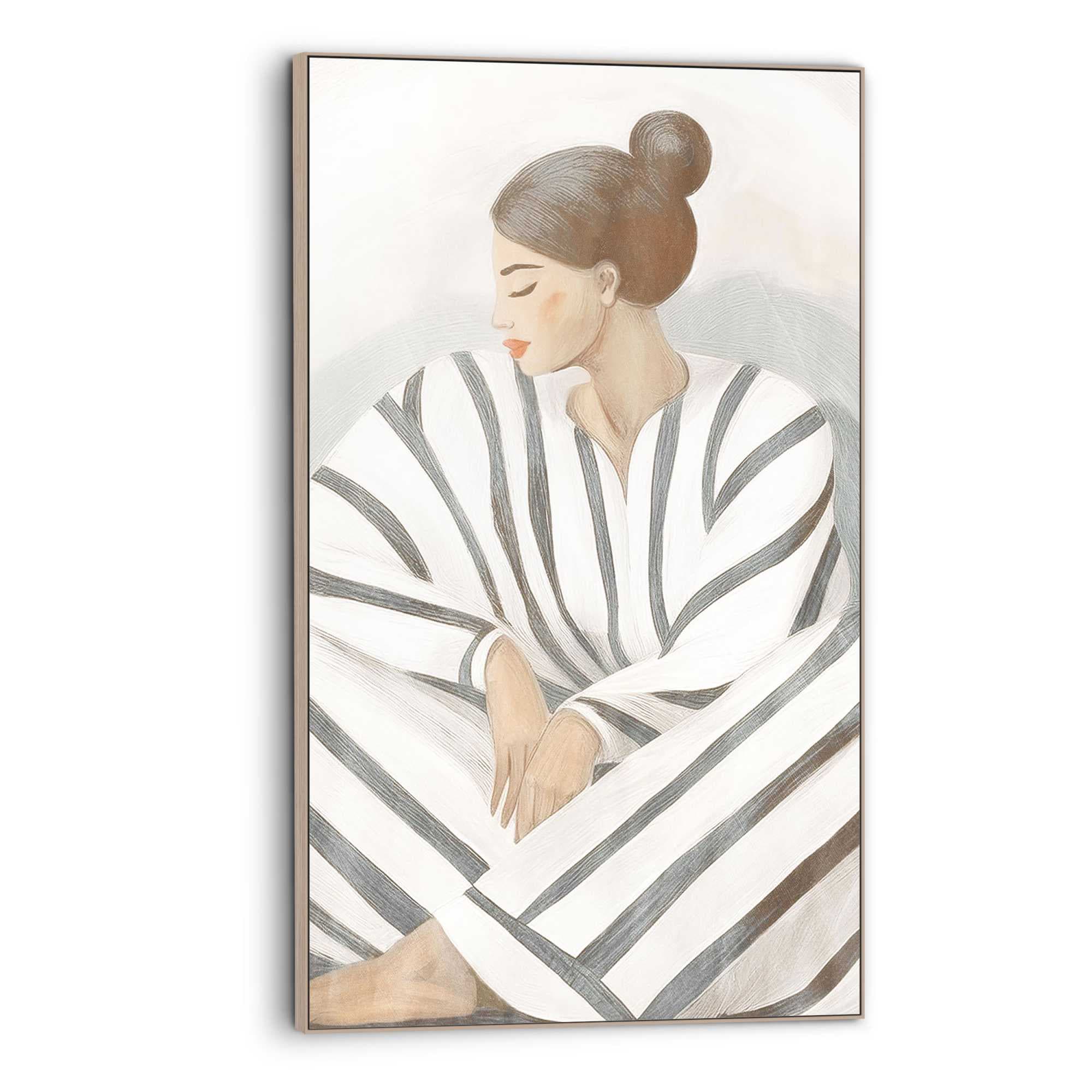 Reinders Wandbild "Zen-Dame", Schlafzimmer - Beige - MDF - Frauen - 70x118 günstig online kaufen
