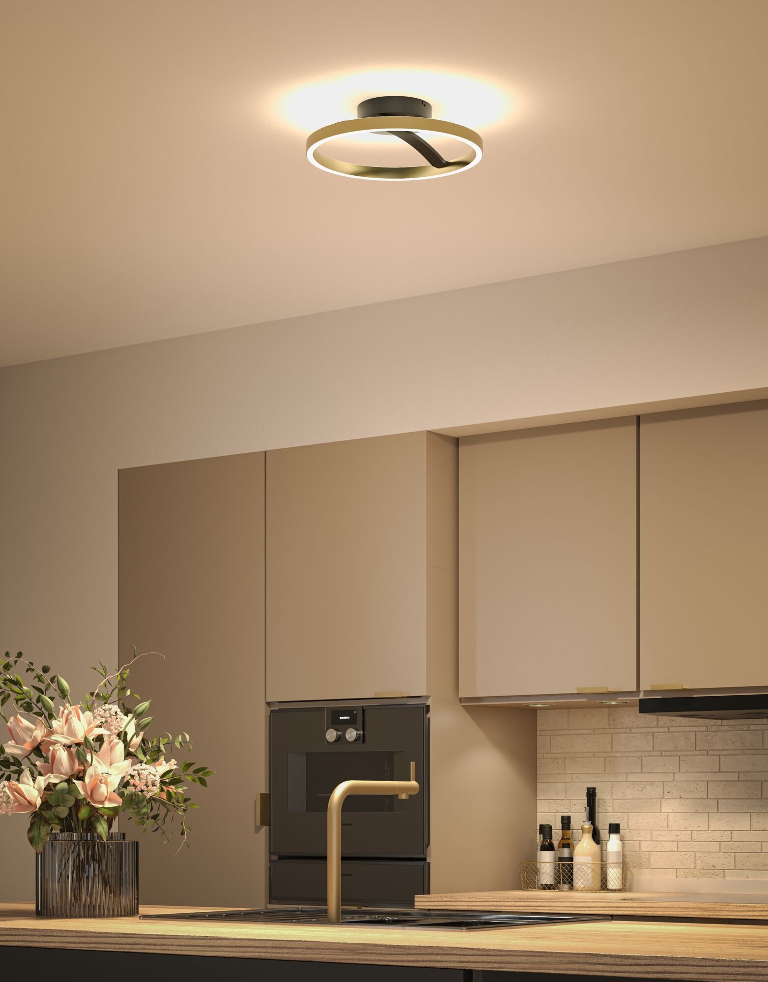 Paulmann LED Deckenleuchte »Melira WD LED 24W Gold /Schwarz 230V Metall« LED-Modul 1 Stk. 3StepDim