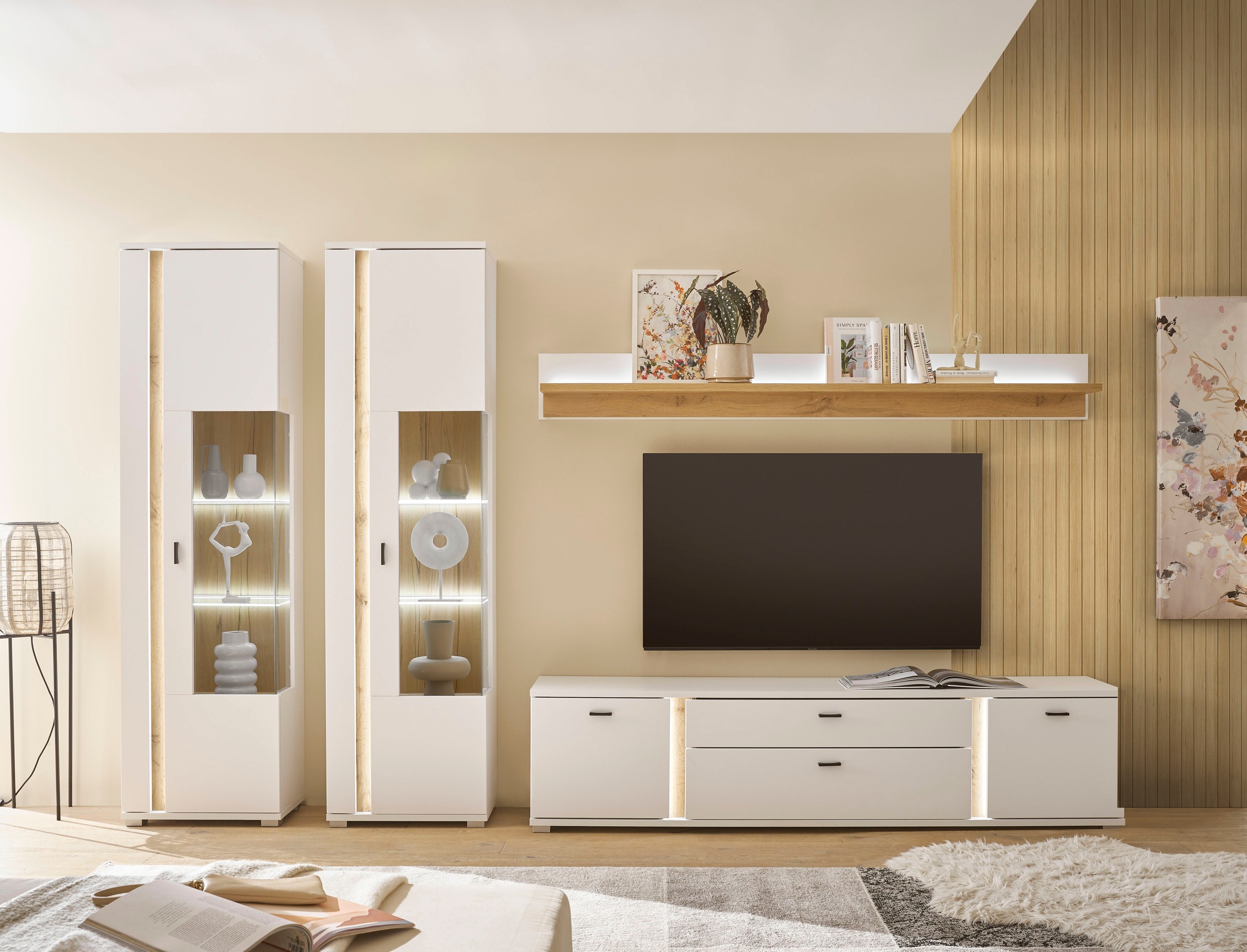 INOSIGN Wohnwand "LONG ISLAND", (Set, 4 St.), in moderner Trendfarbe,inklus günstig online kaufen