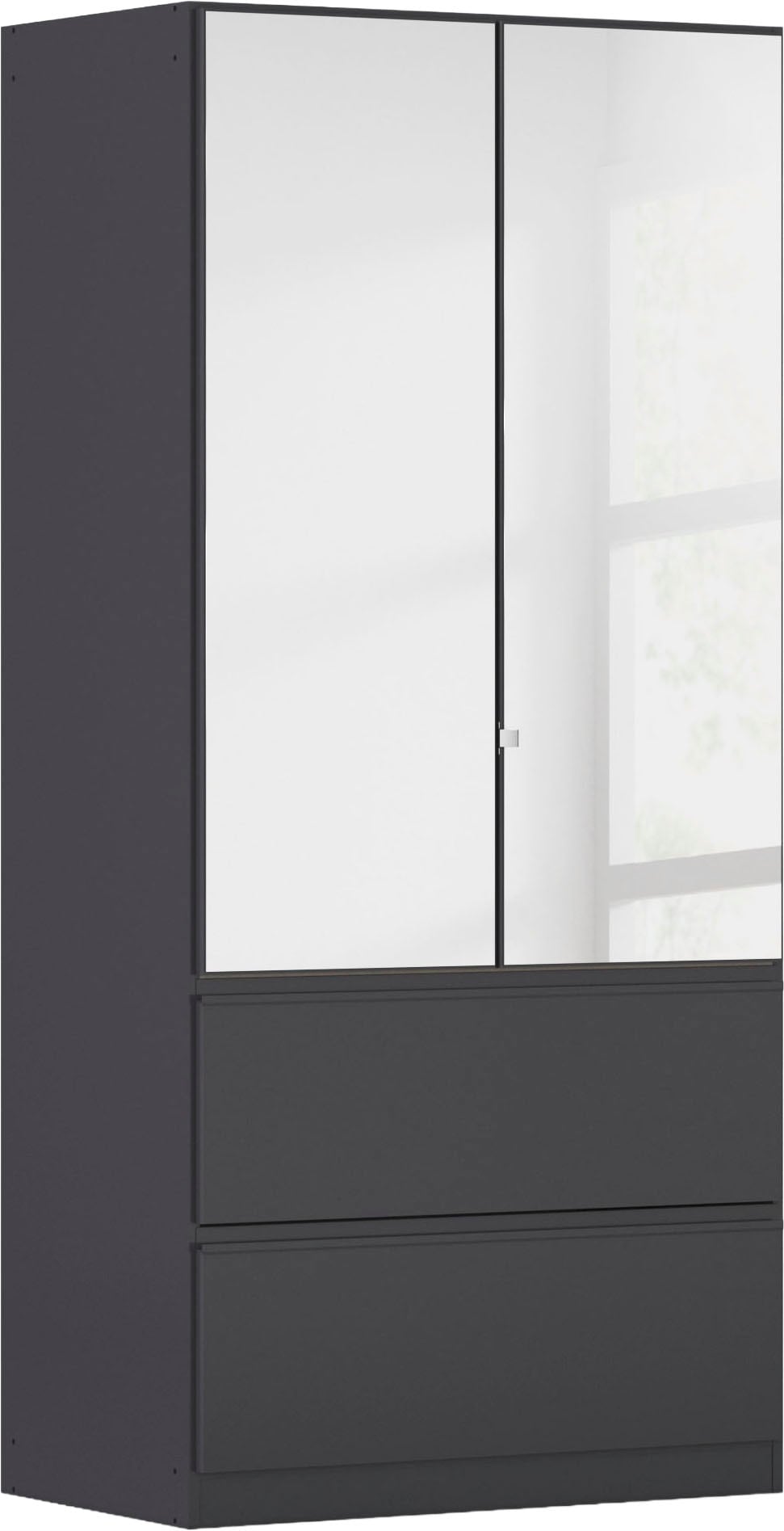 rauch Drehtürenschrank "Kleiderschrank Schrank Garderobe COSTA in den Breiten 91/136/181 cm" in 3 Ausstattungen BASIC/CLASSIC/PREMIUM, mit Spiegel, grifflose Front und Push-to-Open Funktion MADE IN GERMANY