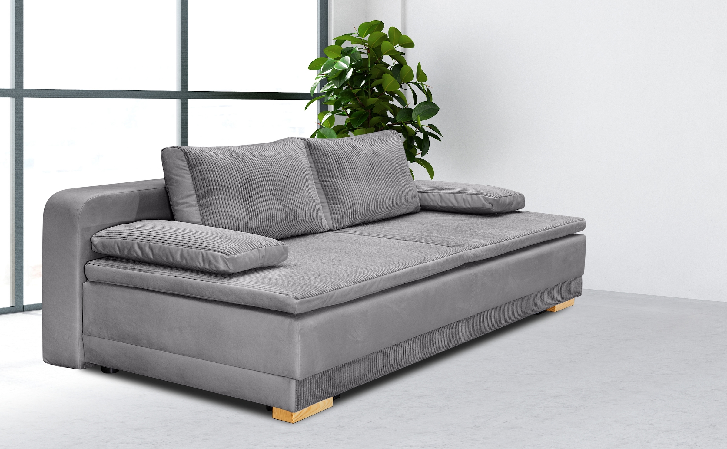 INOSIGN Schlafsofa »Ben«, mit Boxspringaufbau, Bettfunktion & Bettkasten, Dauerschlafsofa