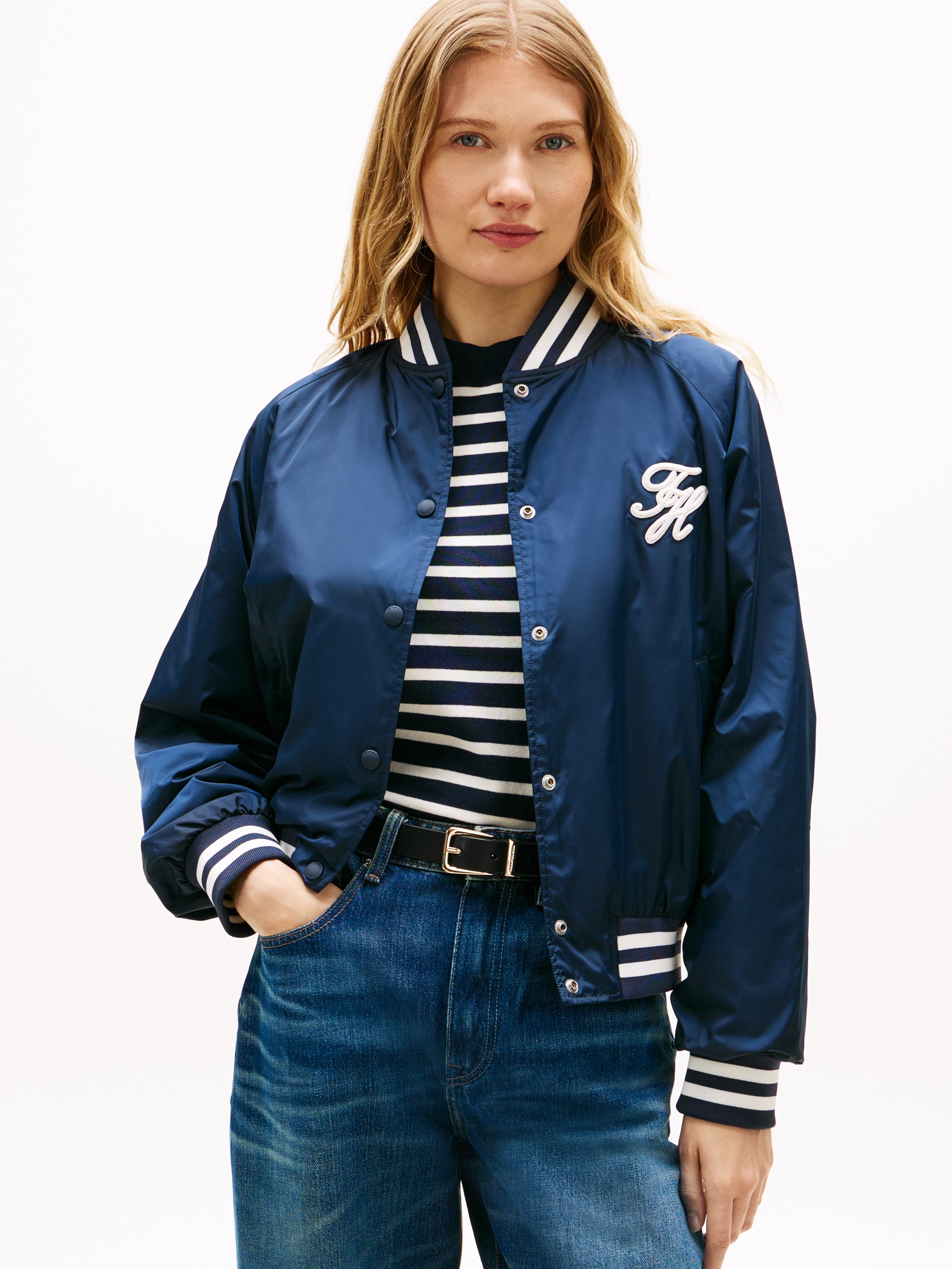 Tommy Hilfiger Bomberjacke "VARSITY NYLON BOMBER" mit Tommy Hilfiger-Brandi günstig online kaufen