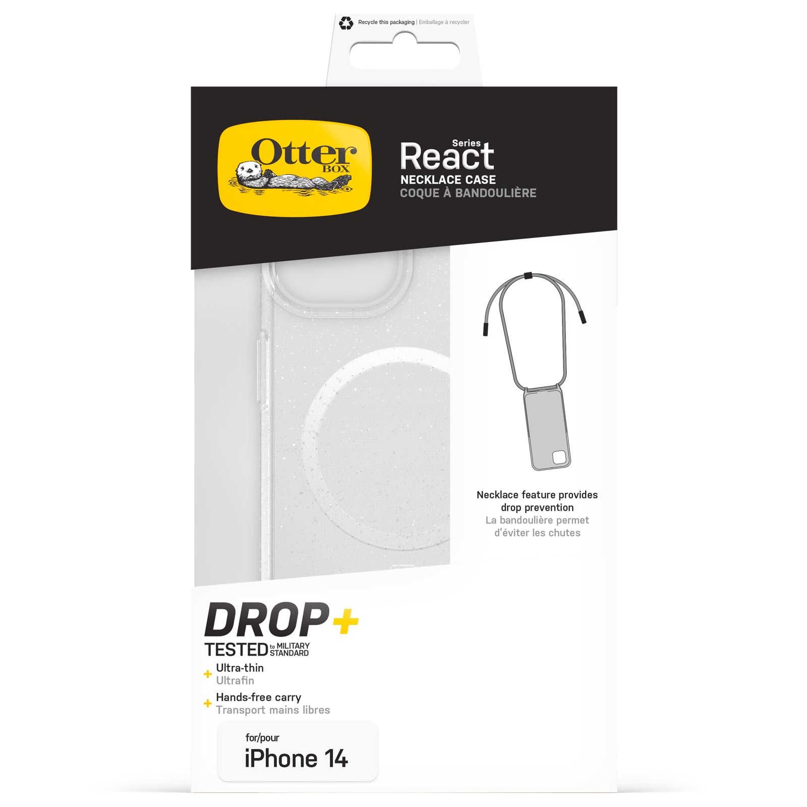 Otterbox Case zum Umhängen »React Necklace MagSafe«, iPhone 13, passend für Apple iPhone 14