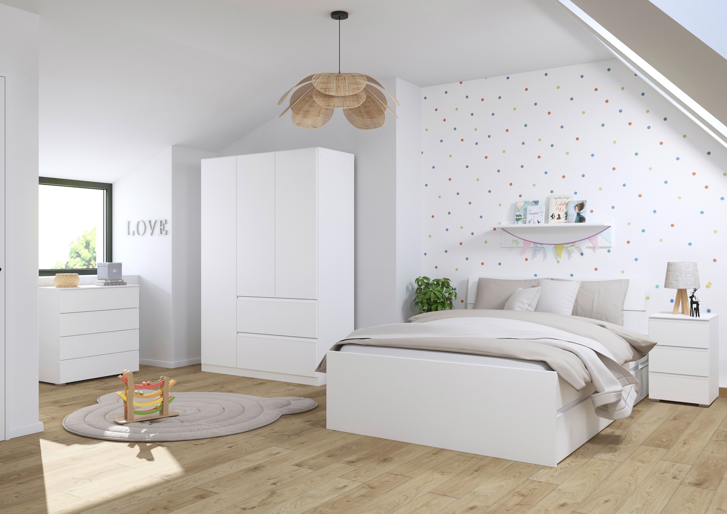 rauch Nachtkommode »Joel« Breite 40 cm,  drei praktische und geräumige Schubladen MADE IN GERMANY