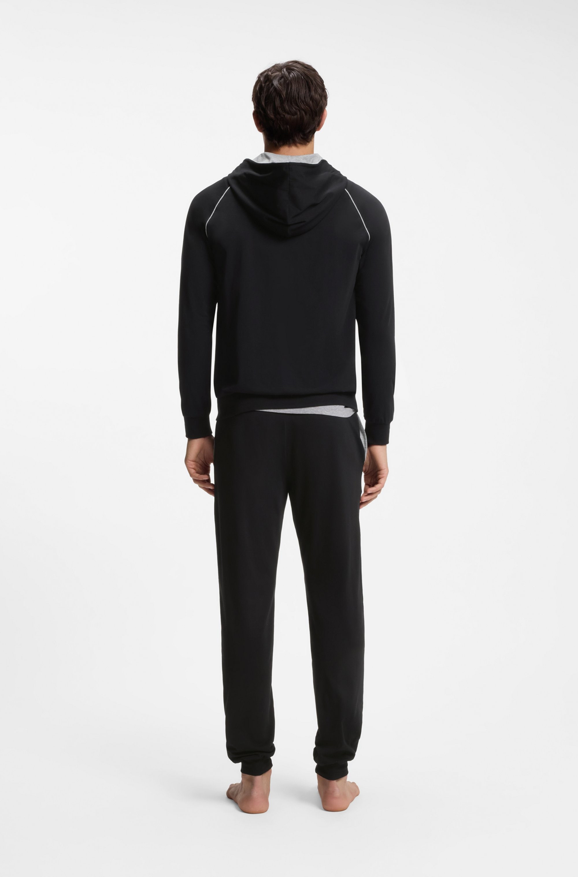 BOSS Kapuzensweatjacke »Mix&Match Jacket H« mit BOSS Stickerei auf der Brust