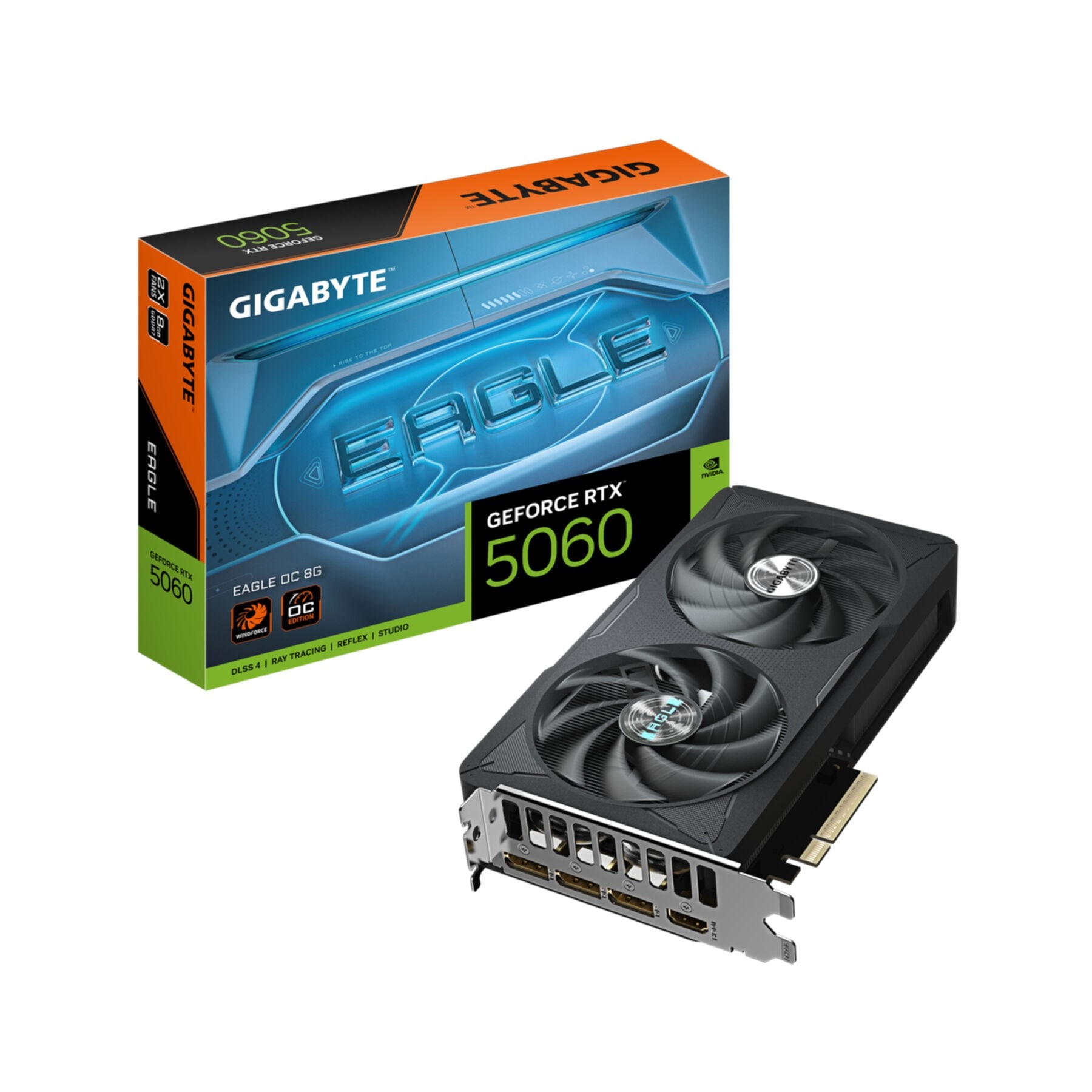 Gigabyte Grafikkarte »GeForce RTX 5060 EAGLE OC 8G Grafikkarte - 8GB GDDR7, 128bit, PCI-E 5.«