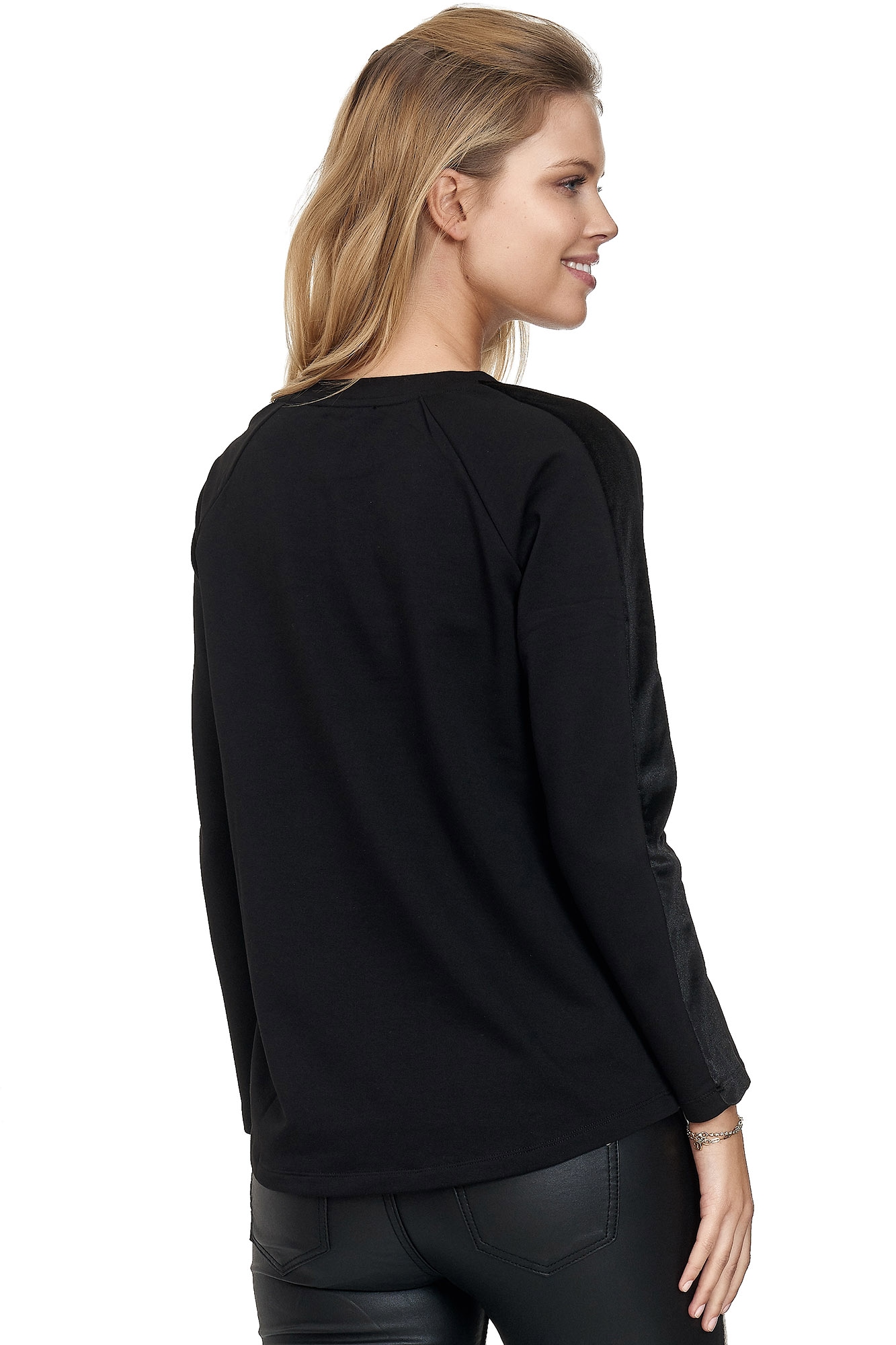 Decay Sweatshirt, mit schwarzen Samt-Seitenstreifen