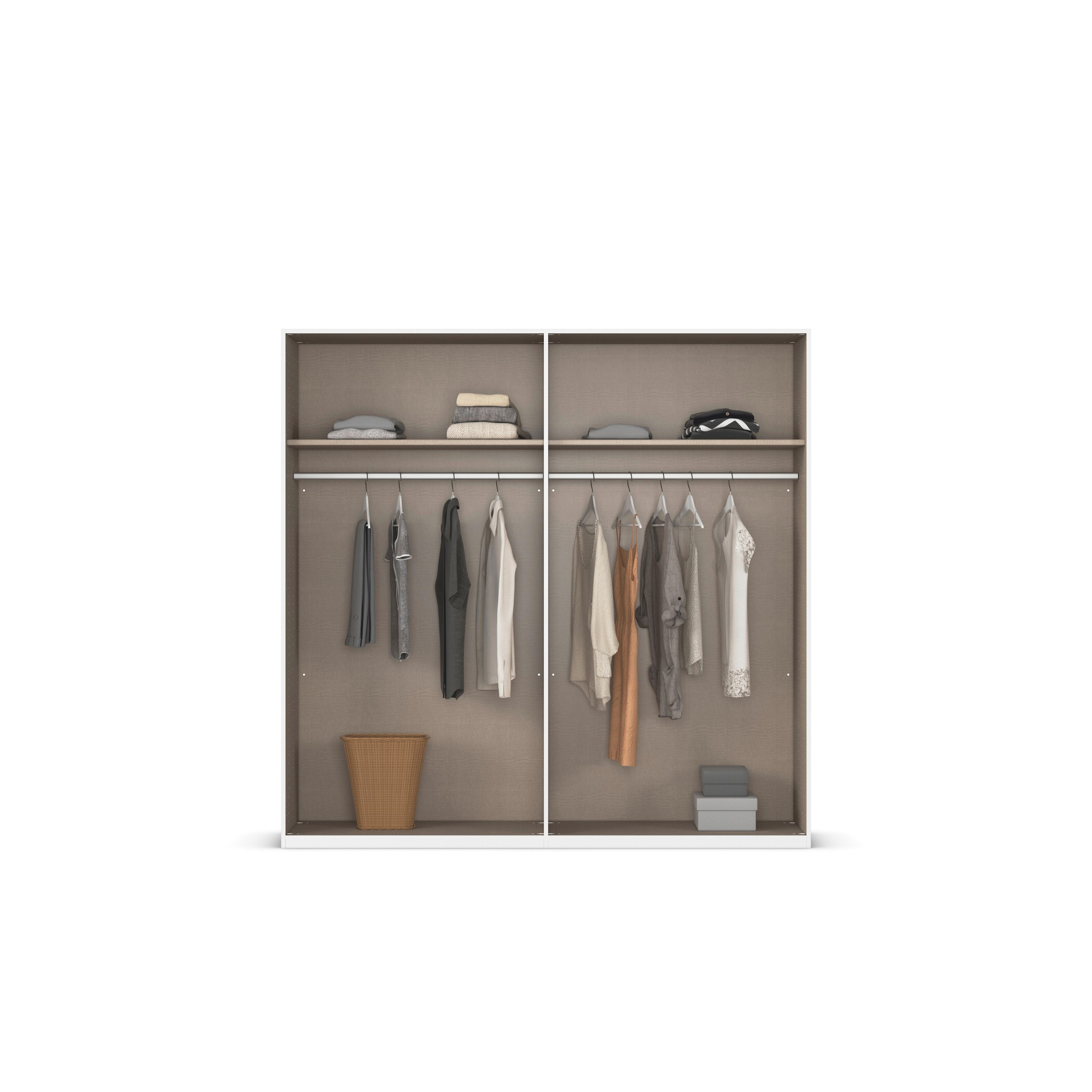 rauch Drehtürenschrank »Kleiderschrank Schrank Garderobe Schlafzimmerschrank EVELYN«, (in 2 Höhen 197 oder 210 cm erhältlich), in elegantem Stil, viel Stauraum 4 Breiten und 2 Höhen MADE IN GERMANY