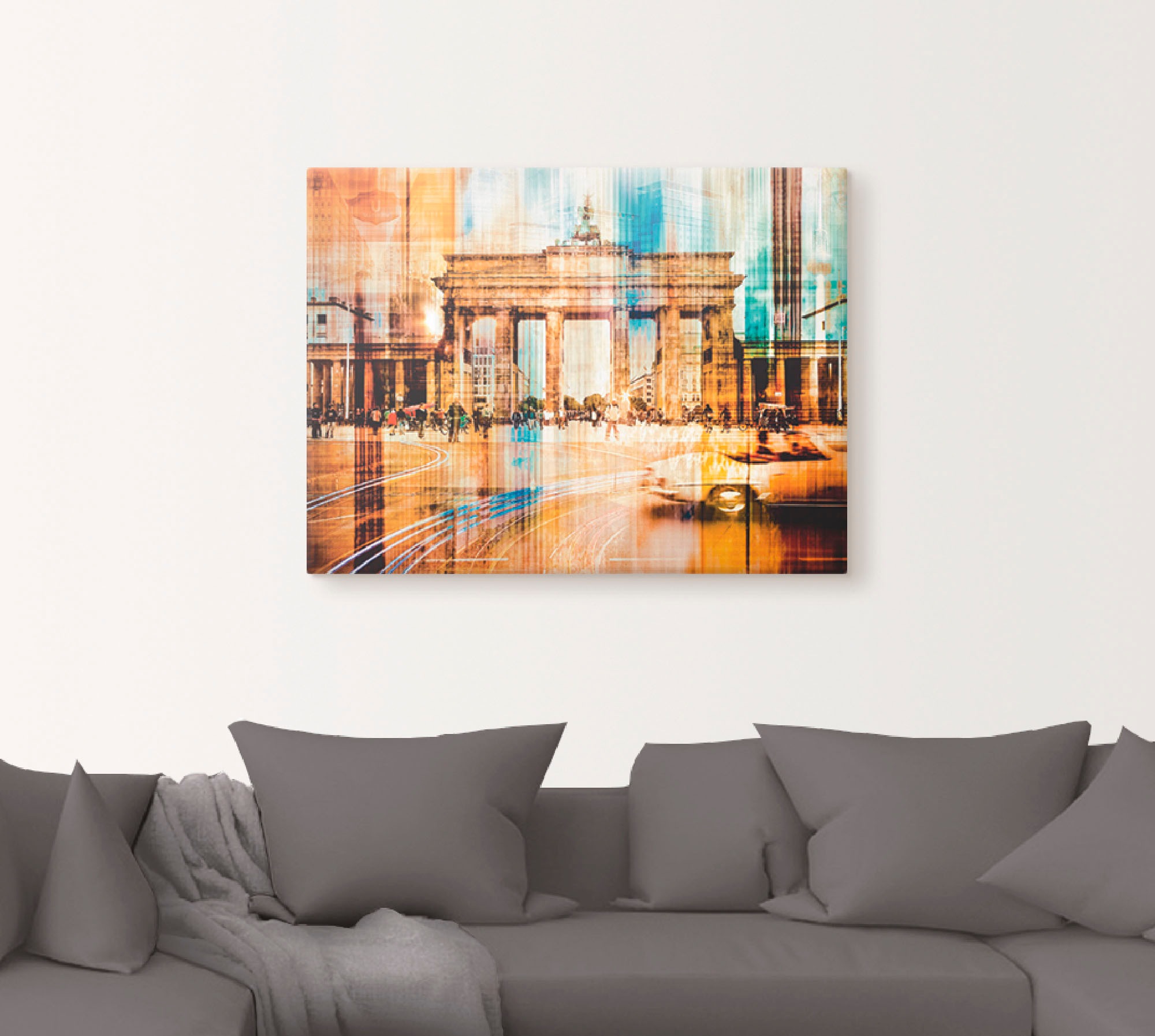 Artland Wandbild »Berlin Skyline II«, Gebäude, (1 St.), als Leinwandbild, Wandaufkleber oder Poster in versch. Größen