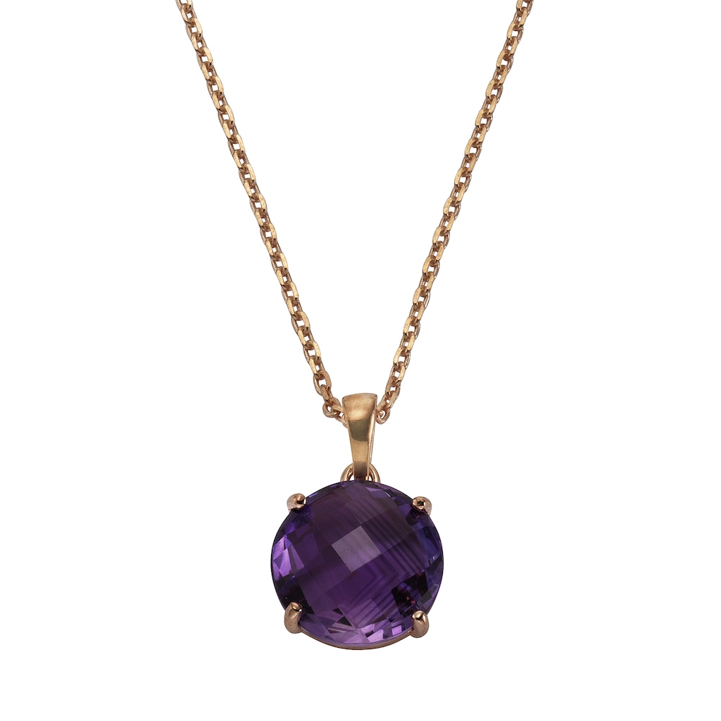 Zeeme Kette mit Anhänger »925 Sterling Silber Amethyst«