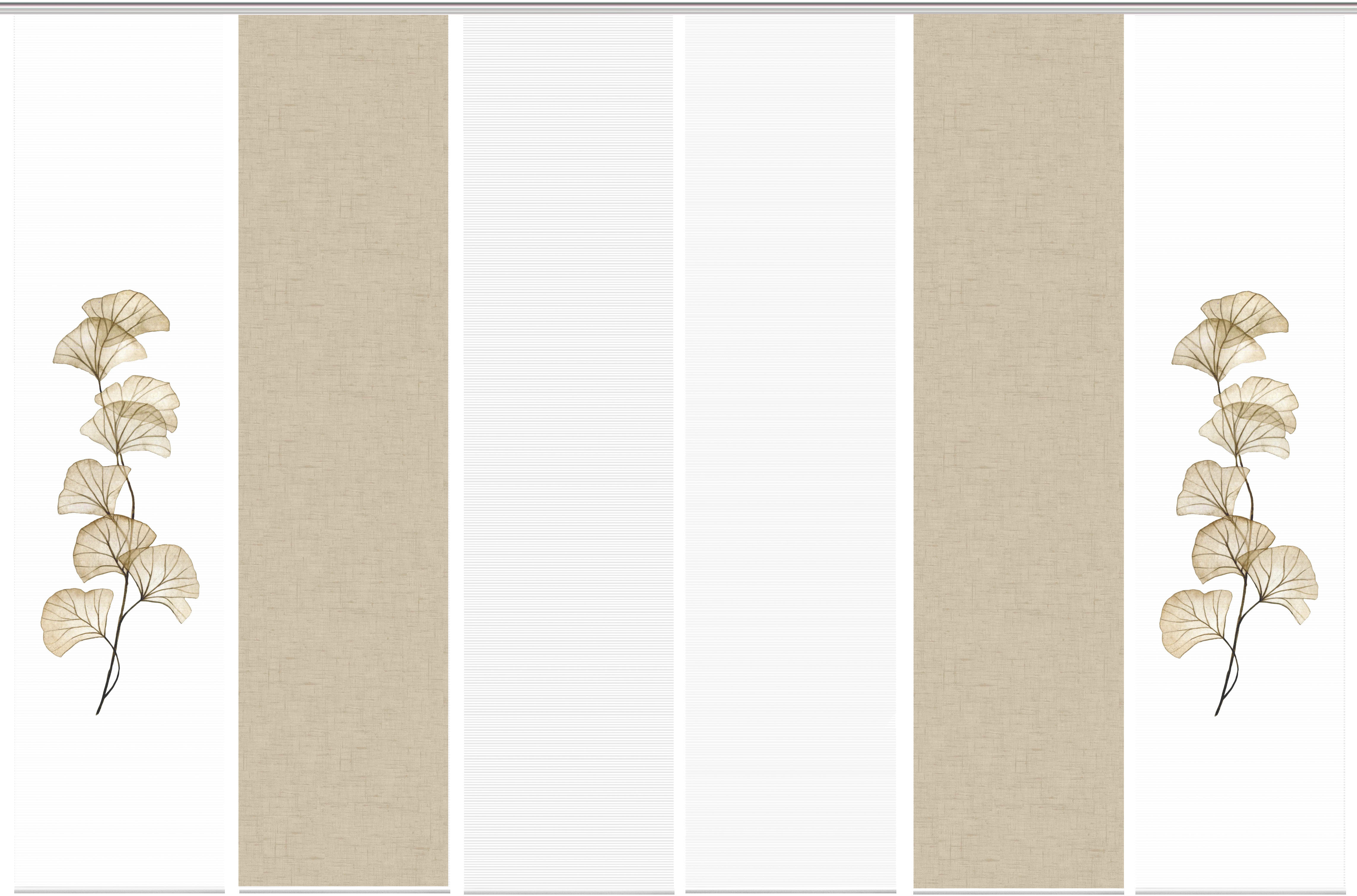 Thumbnail - Vision S Schiebegardine "BERTO 6er SET" Paneelwagen 6 Stk. tlg. Schiebevorhang Digidruck 6er Set BERTO