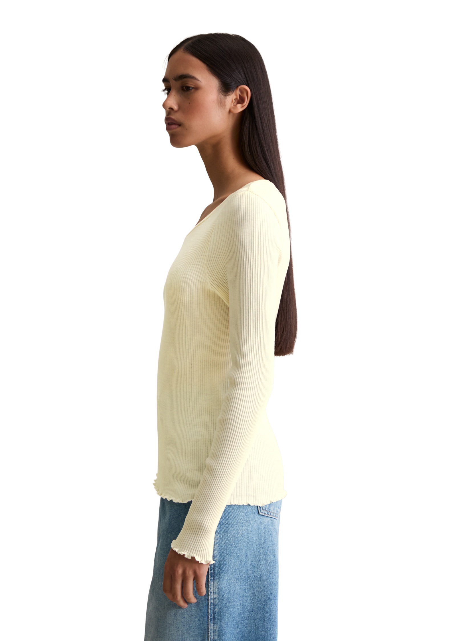 Marc OPolo DENIM Langarmshirt "aus Organic-Cotton-Stretch" günstig online kaufen